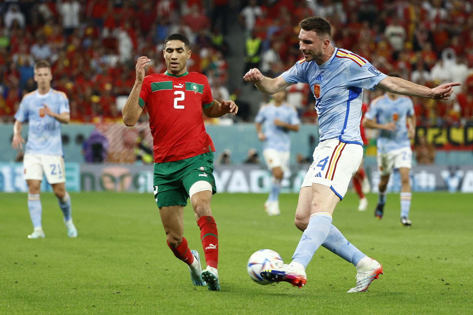 Fotos del Marruecos-España en octavos del Mundial de Qatar