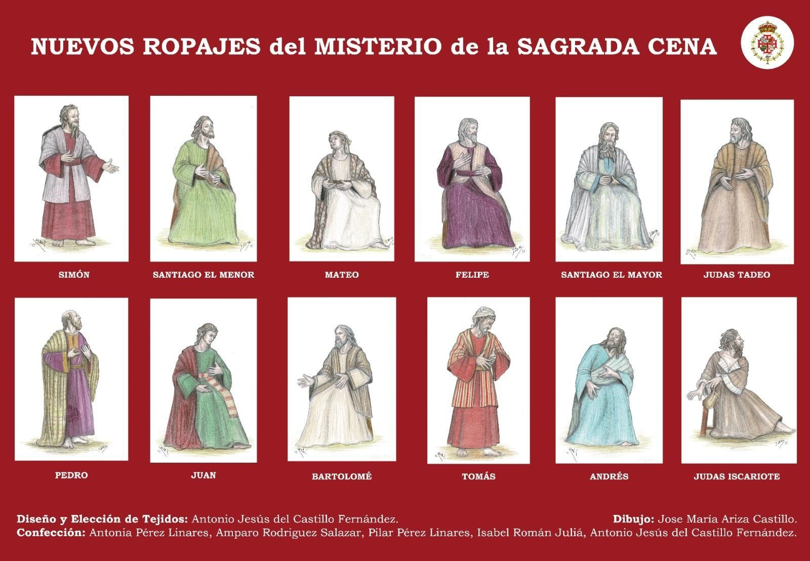 Los nuevos ropajes del apostolado de la Cena.