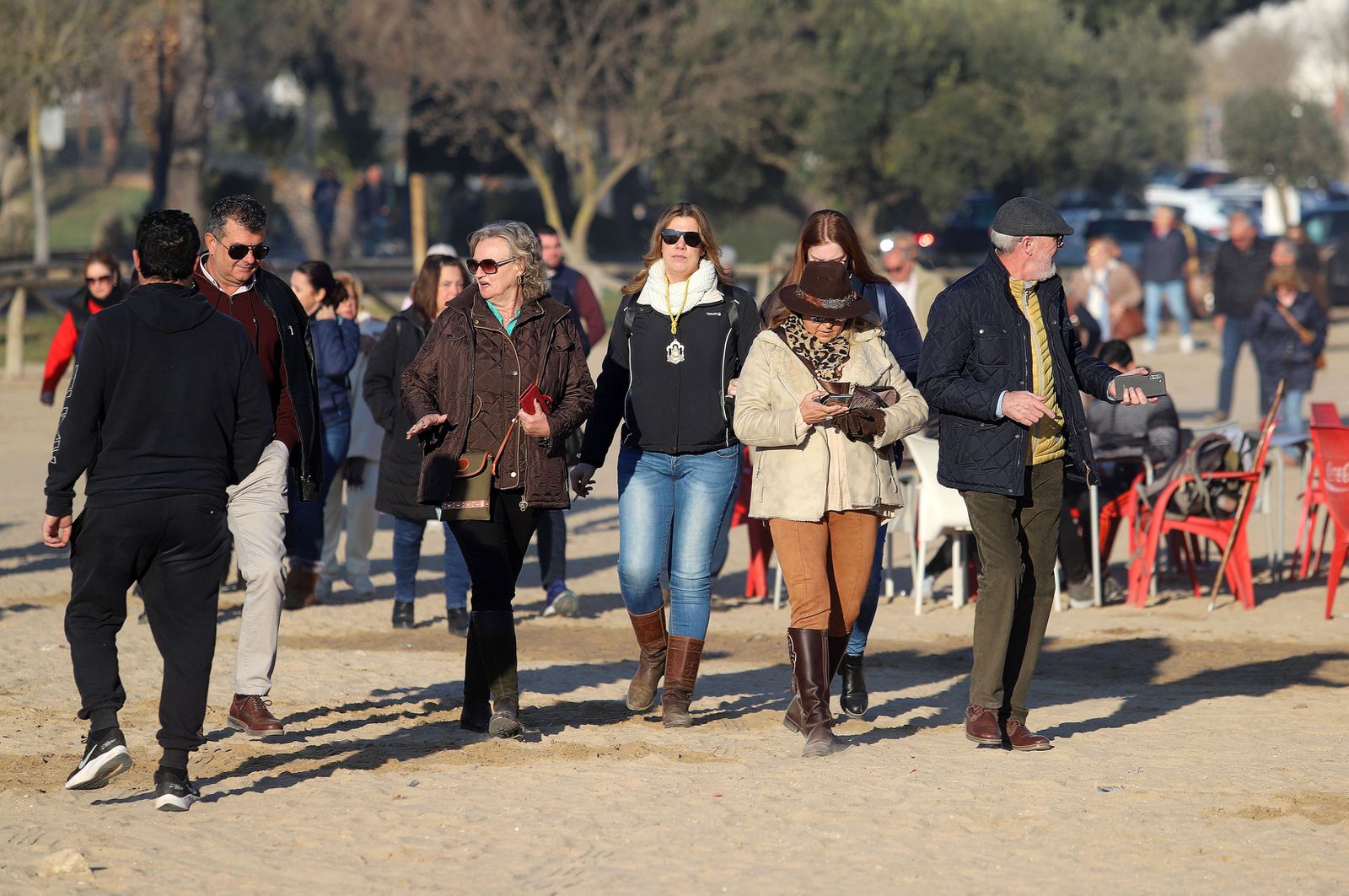 Imágenes del ambiente en la aldea del Rocío para celebrar la Candelaria