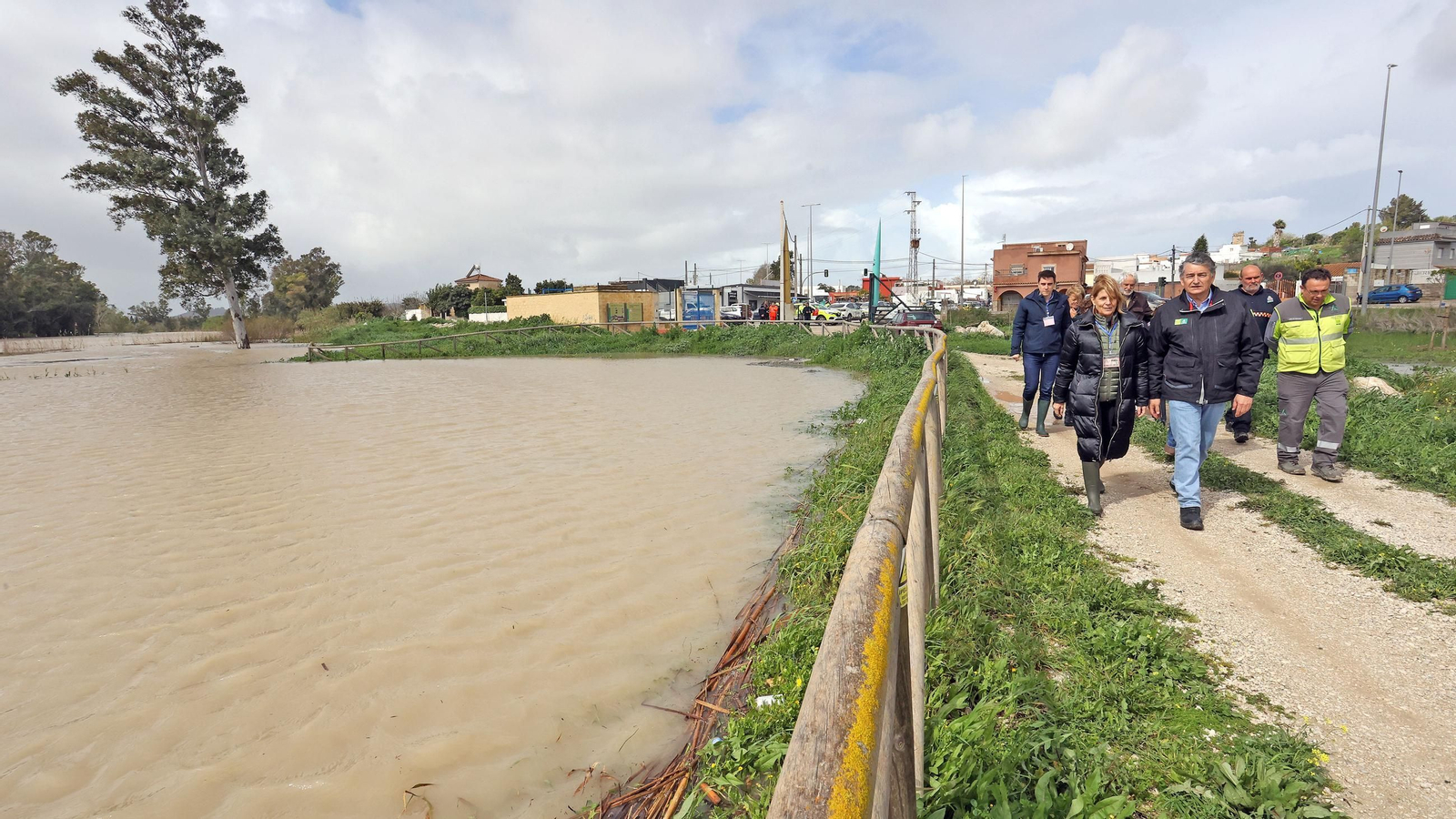 Operativo por el desbordamiento del río Guadalete
