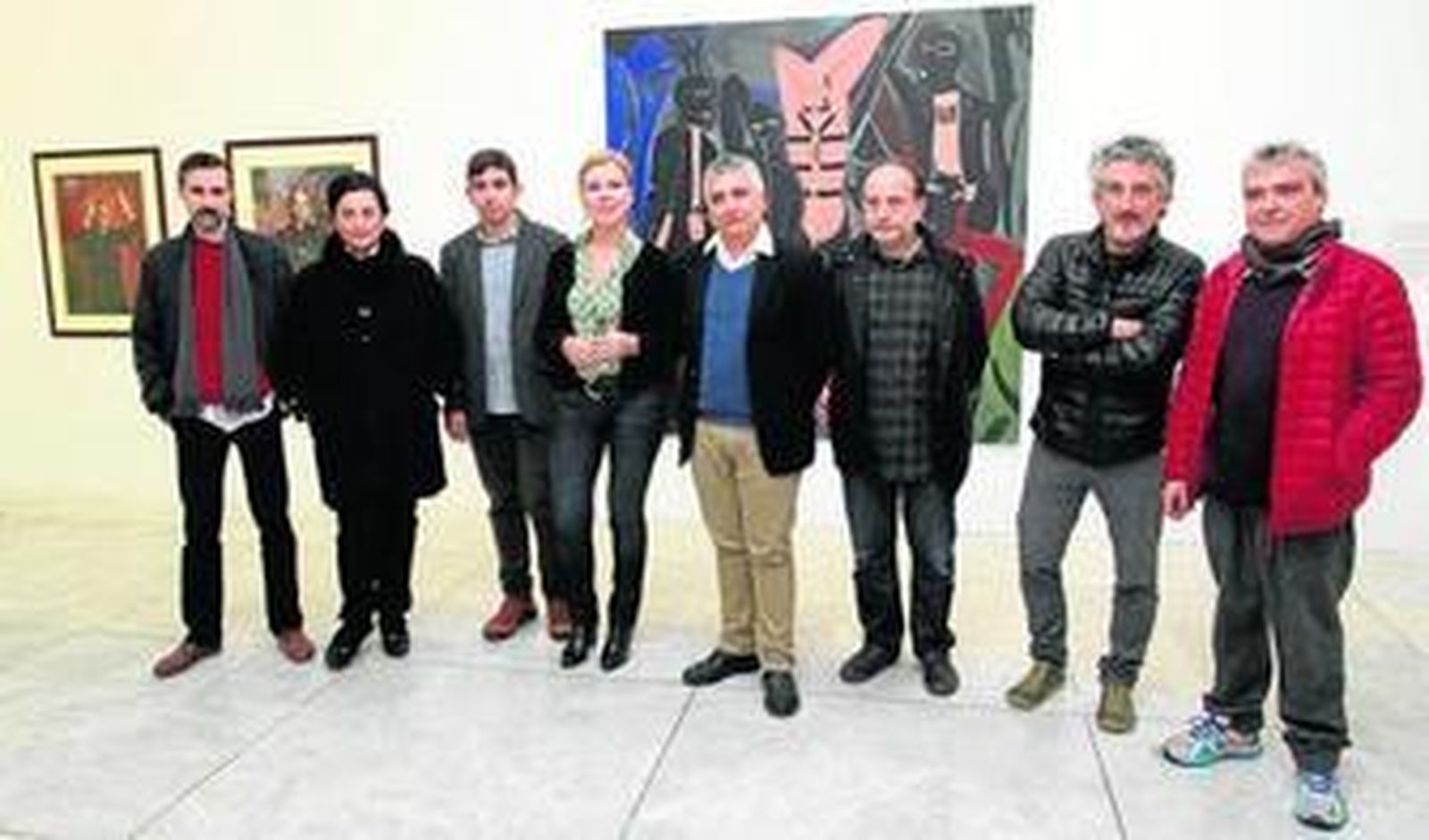 José Miguel Pereñíguez, Pilar Albarracín, José Jurado, Mar Alfaro, J. A. Álvarez Reyes, Curro González, Francis Gomila y Alonso Gil, ayer en el CAAC.