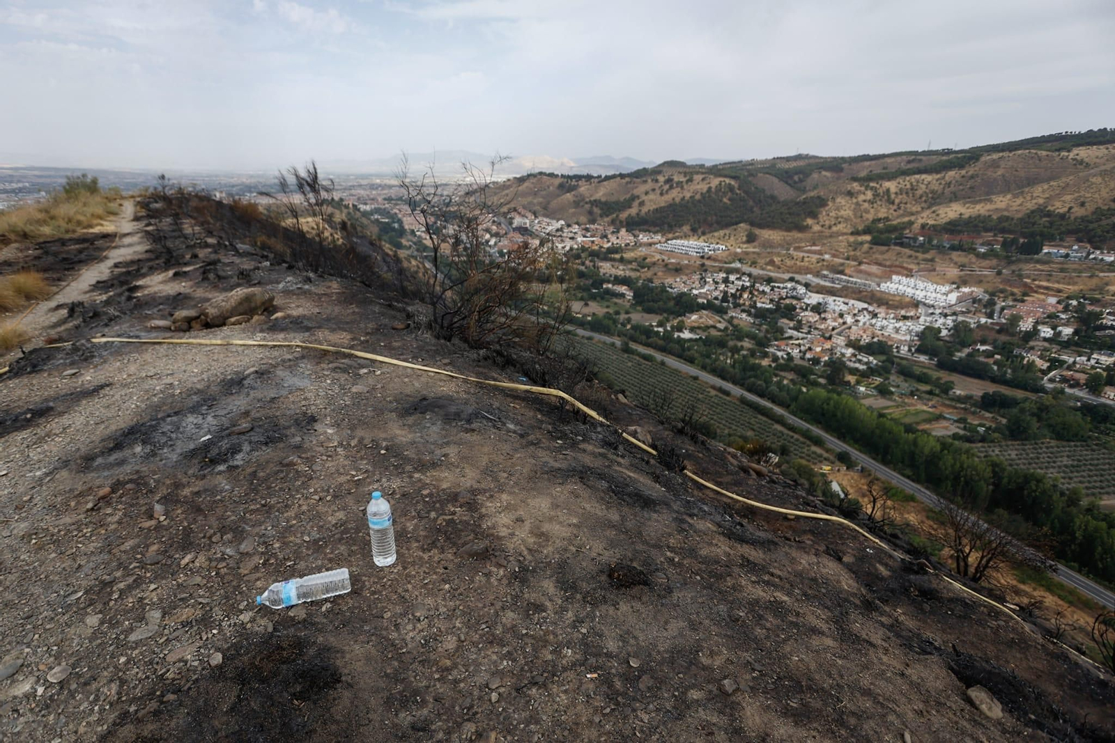 Las imágenes de la Fuente de la Bicha de Granada tras las llamas