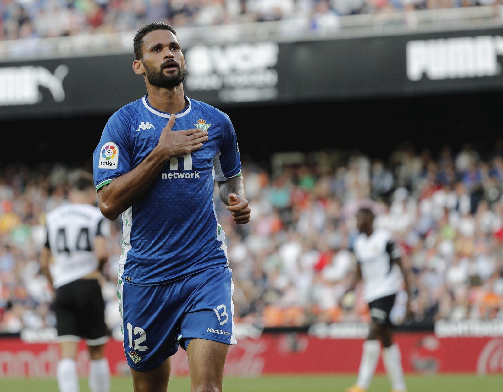 Willian José, tras marcar el curso pasado en Mestalla.