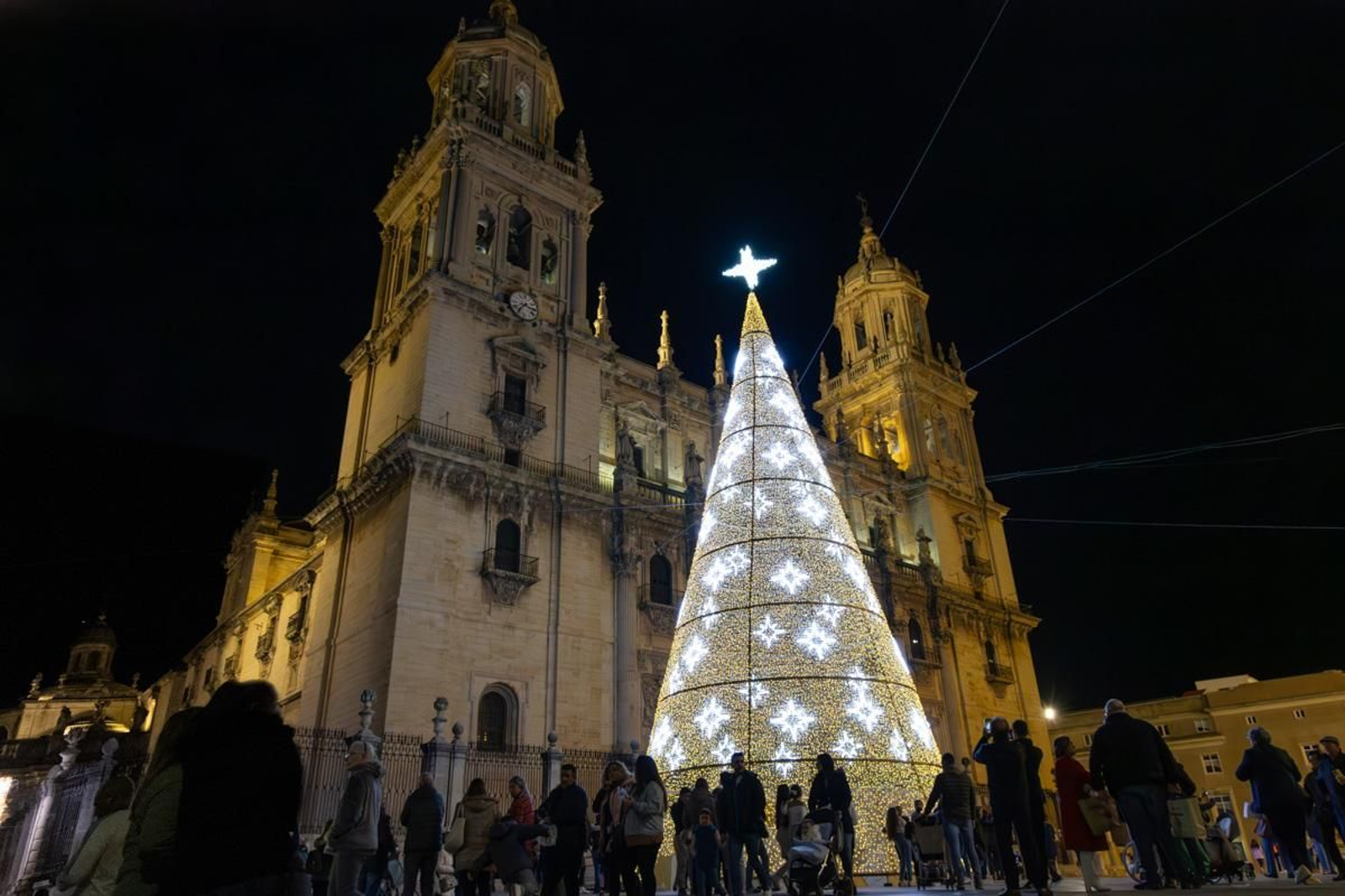 Jaén enciende su Navidad con sus habitantes echados a la calle