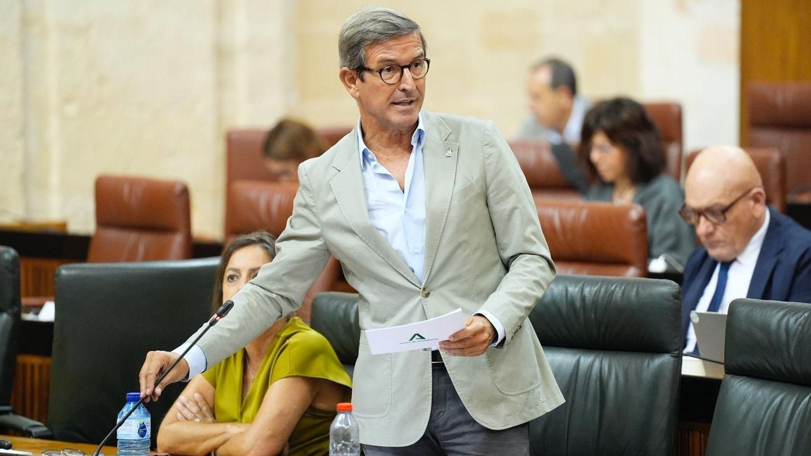 Jorge Paradela, ayer, en el pleno del Parlamento de Andalucía