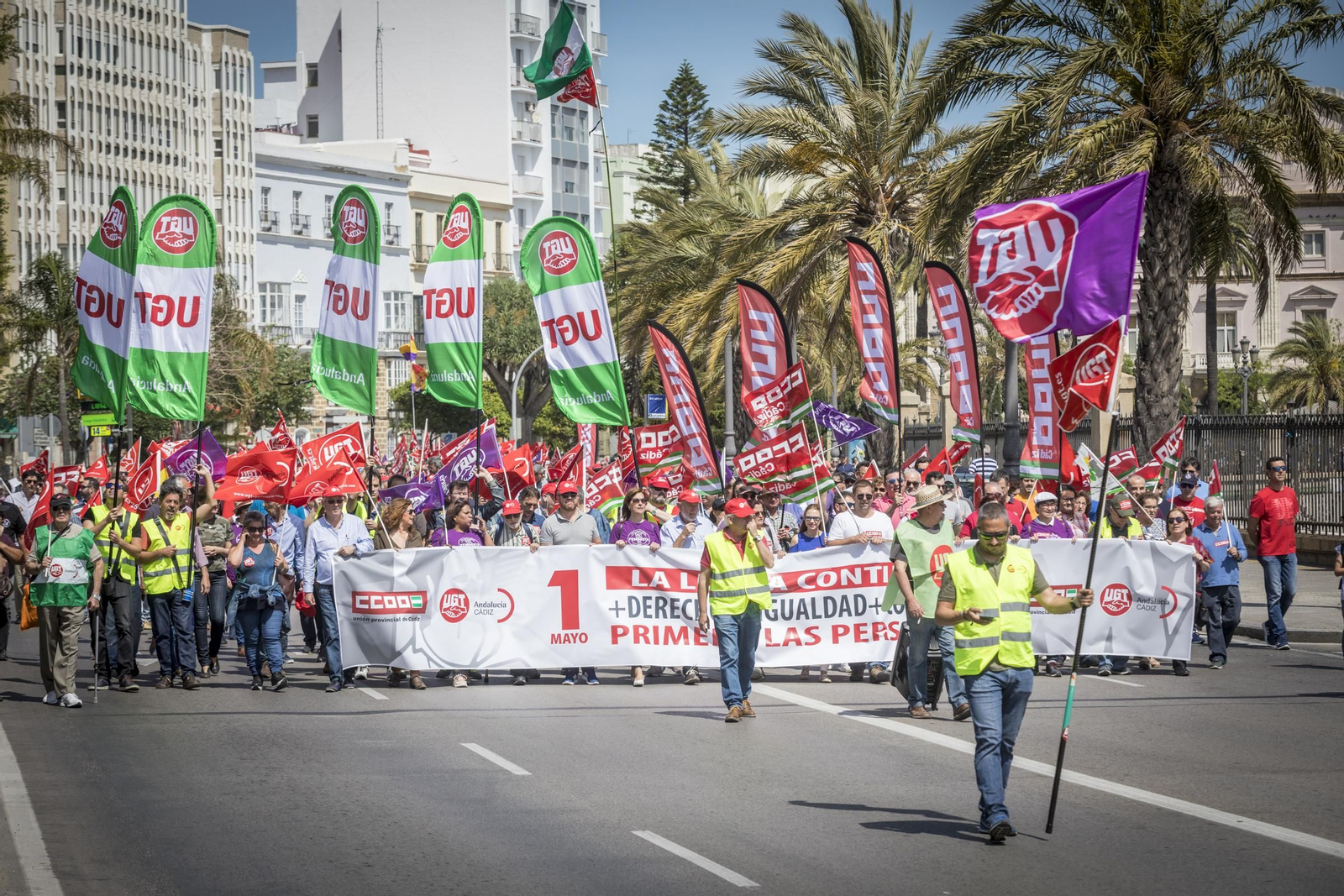 Manifestación de UGT y CCOO