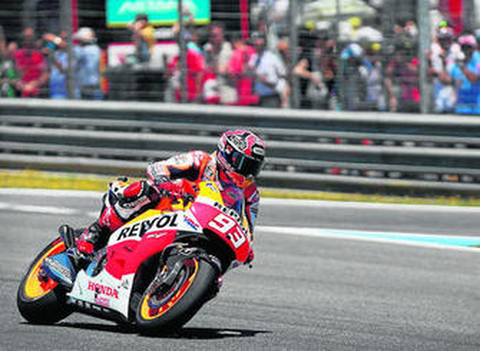 Marc Márquez, durante la sesión clasificatoria de ayer.