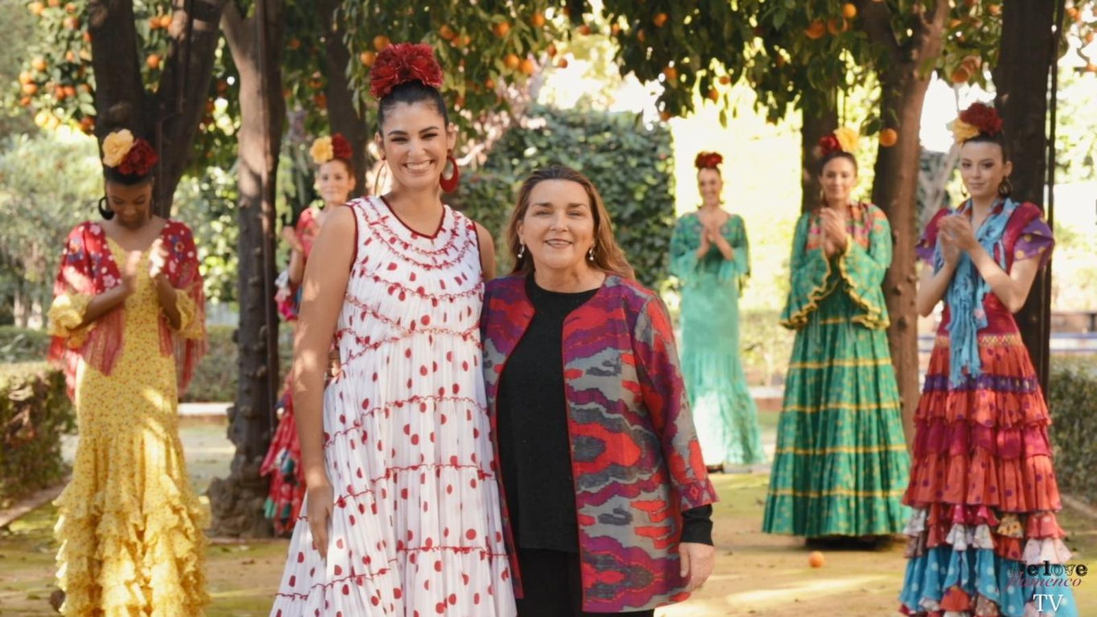 Delia Núñez con sus propuesta de traje de flamenca en la segunda jornada de We Love Flamenco.