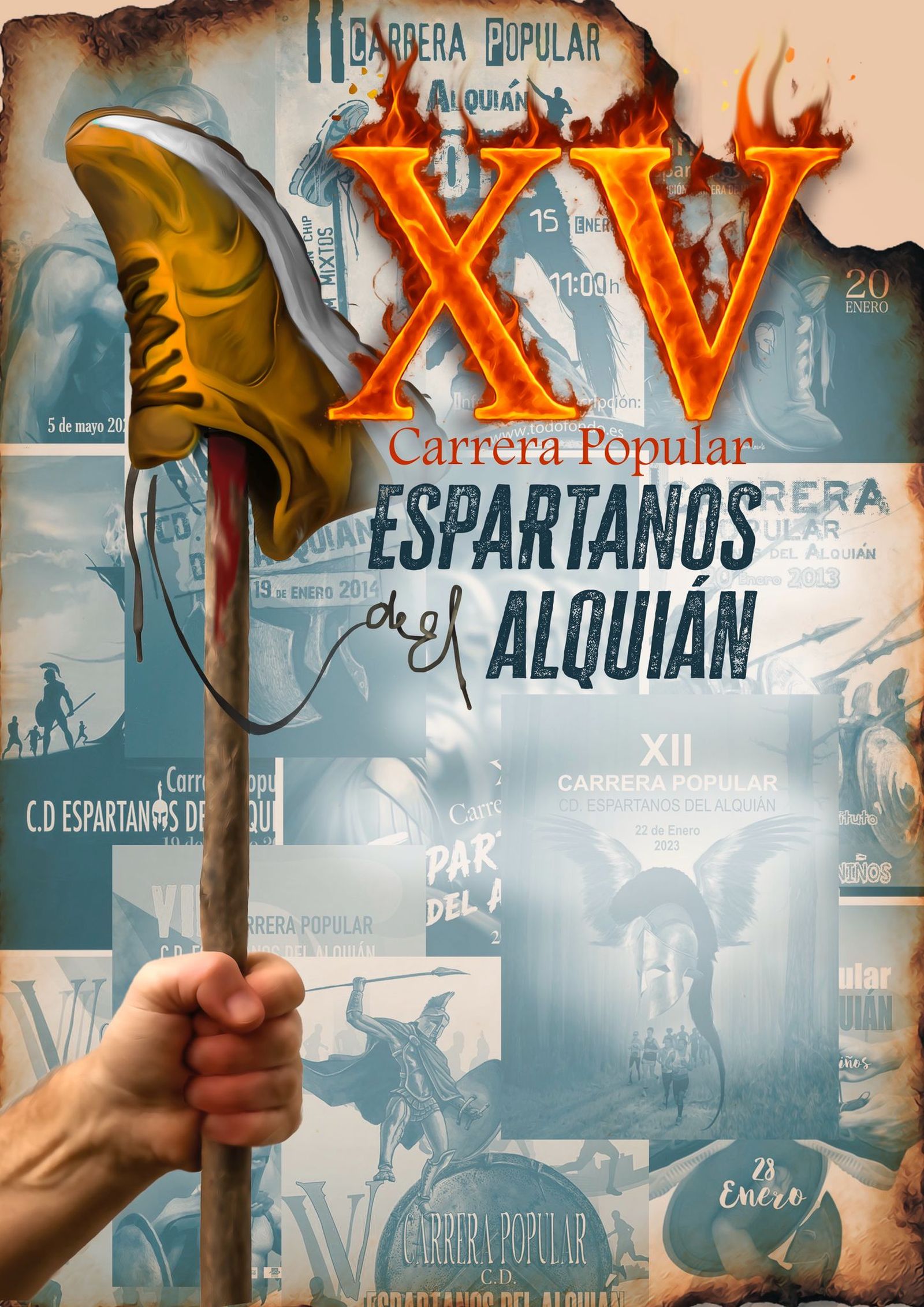 Cartel oficial de la XV 'Espartanos del Alquián', una de las pruebas más esperadas del calendario.