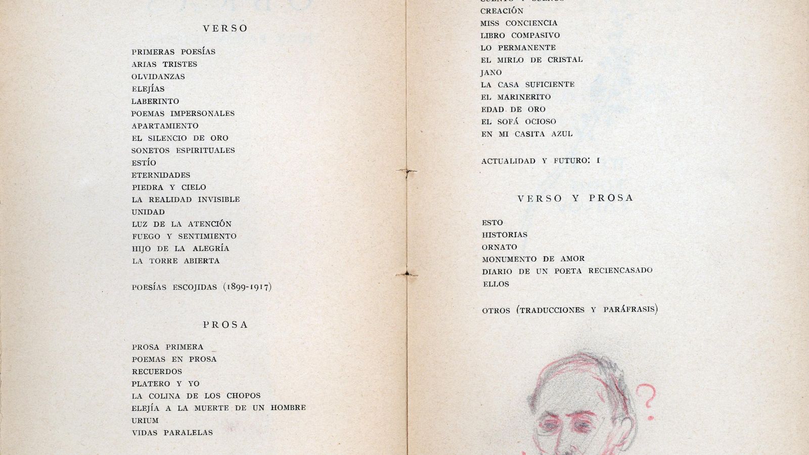 Listado de proyectos de 1918 en el que se incluían los 'Poemas impersonales'.