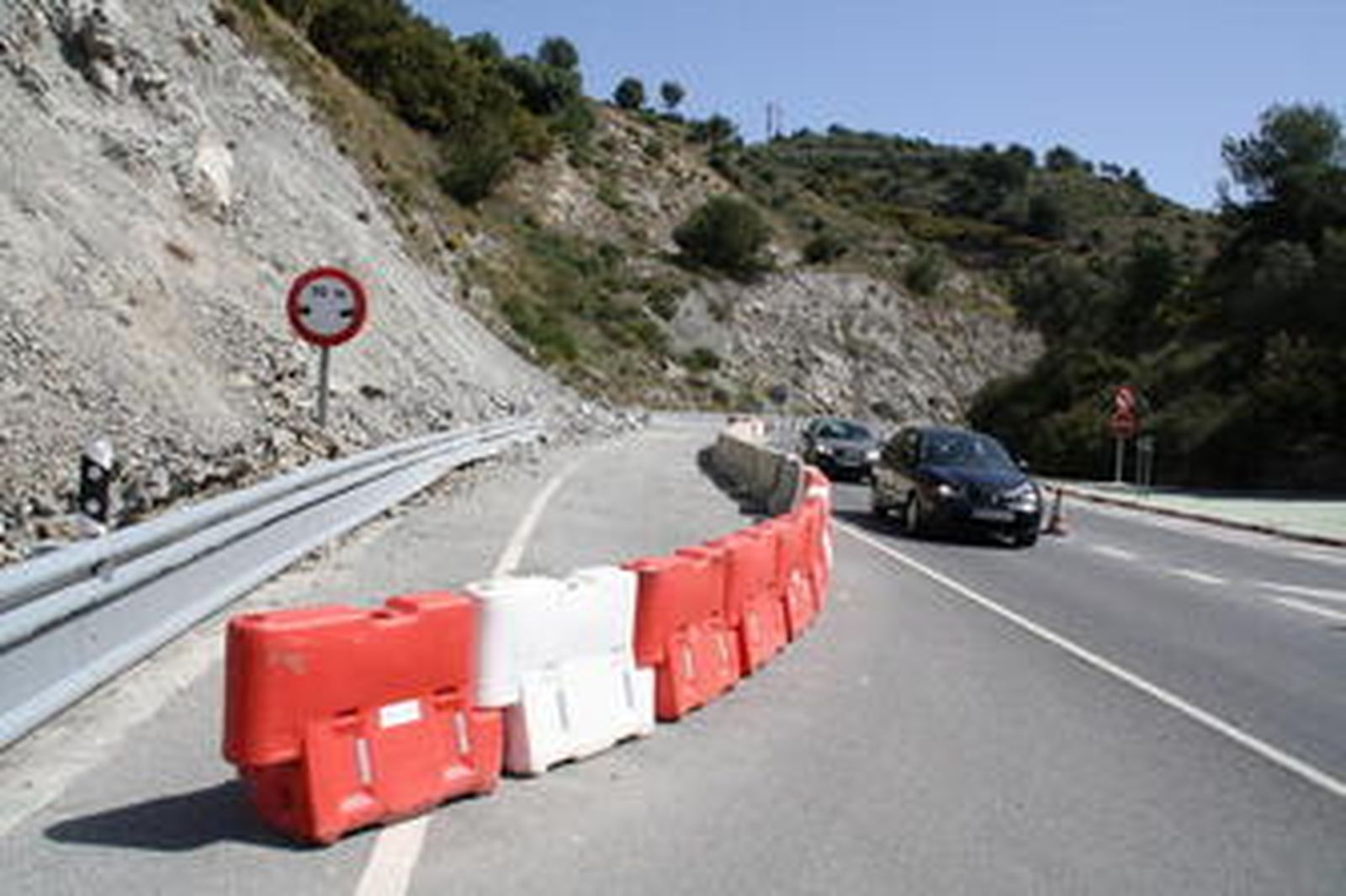Uno de los desprendimientos de la nacional 340.