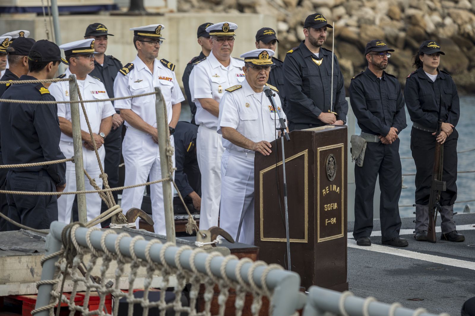 Salida de la fragata 'Reina Sofía'