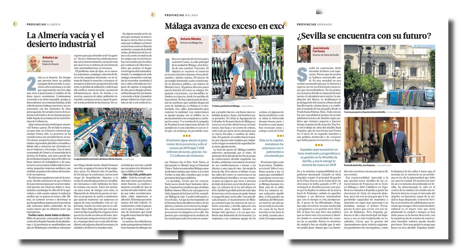 Las provincias como eje vertebrador  de Andalucía