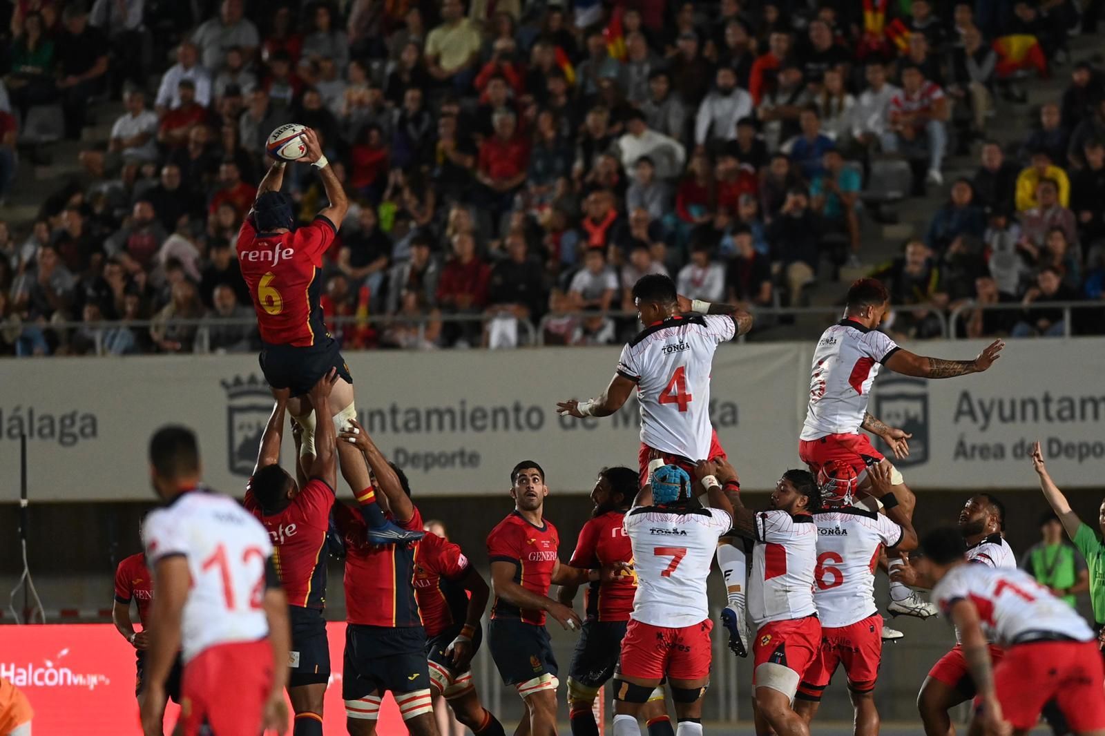 Las fotos del España-Tonga de rugby en Málaga