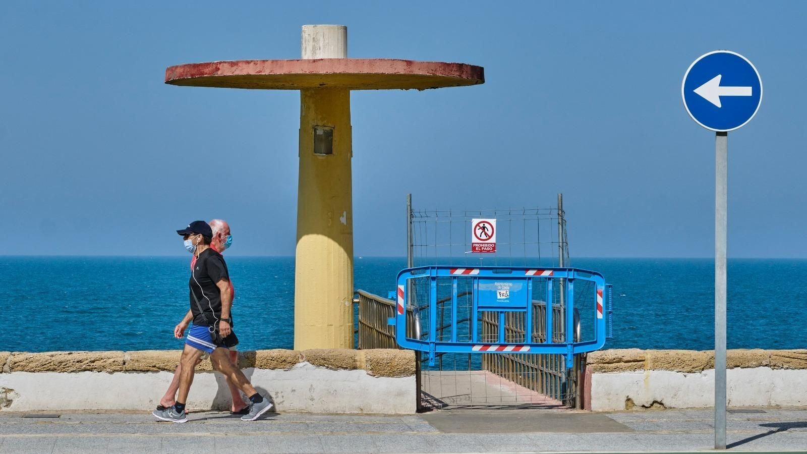 La escalera de caracol clausurada en la zona de Asdrúbal.