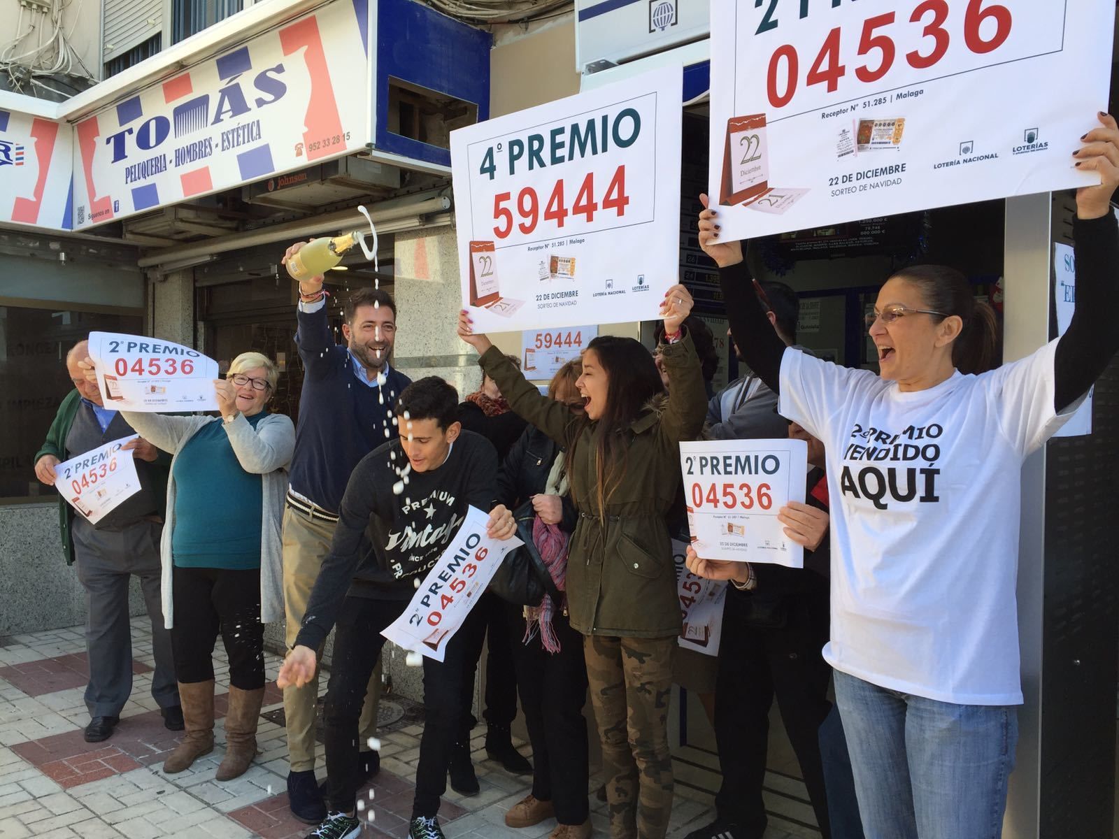Los premiados en la Lotería de Navidad en Málaga