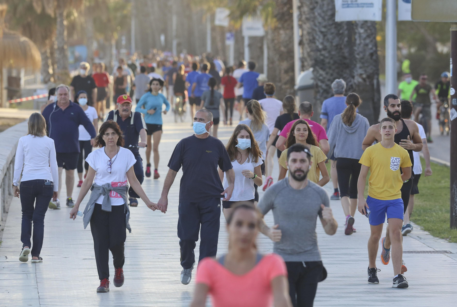 Las fotos de las concentraciones en el paseo marítimo de Málaga