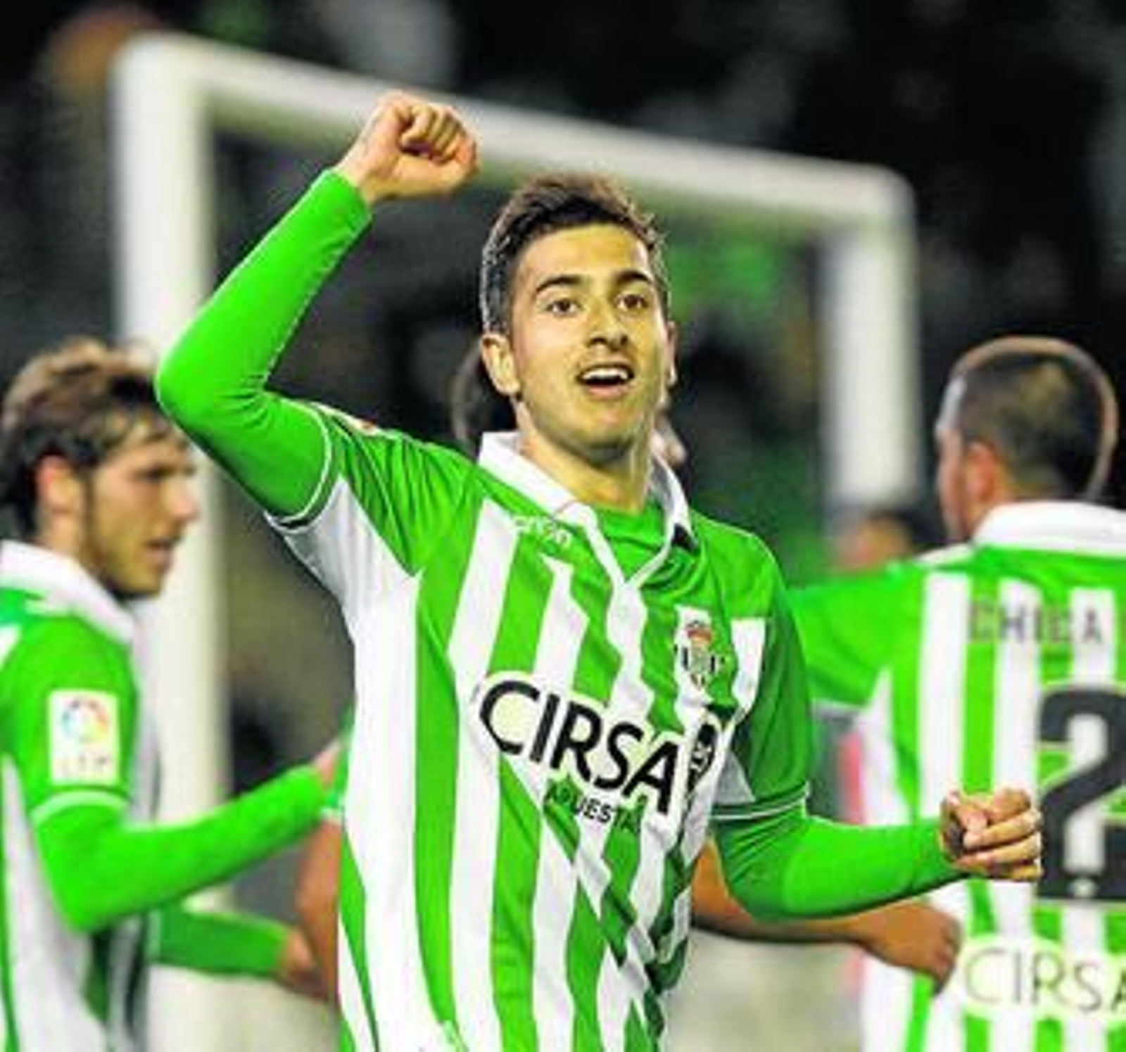 Vadillo celebra la victoria copera del Betis ante el Valladolid.