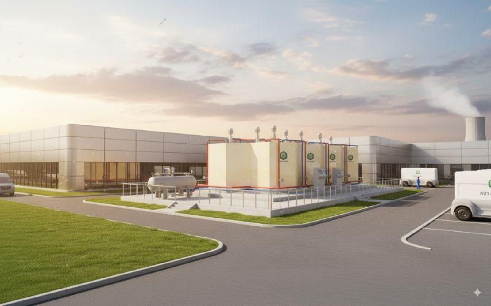 Imagen rederizada del sistema modelar diseñado por RPow para el almacenamiento de calor.