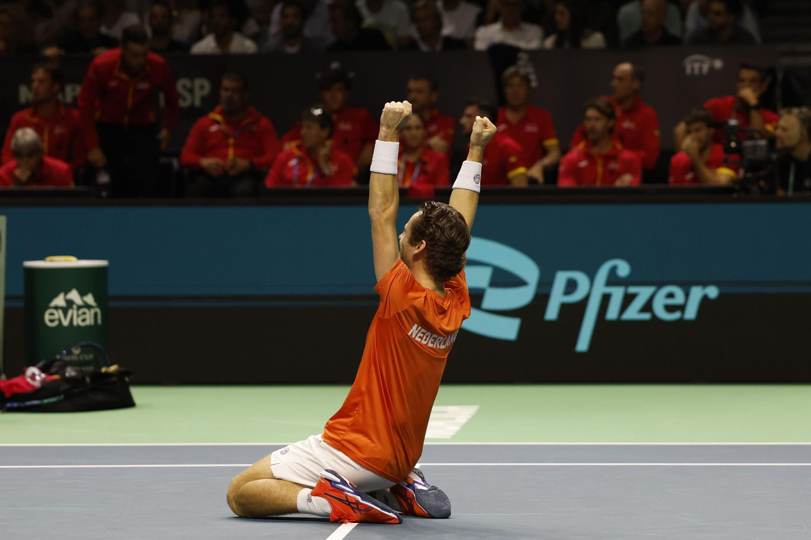 Las fotos de la derrota de España en el dobles ante Países Bajos