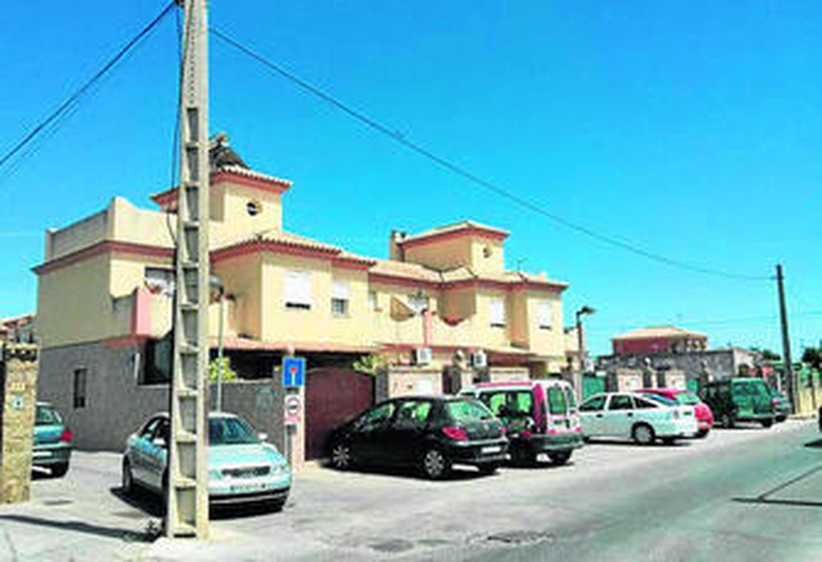 Viviendas de la zona en Sanlúcar.