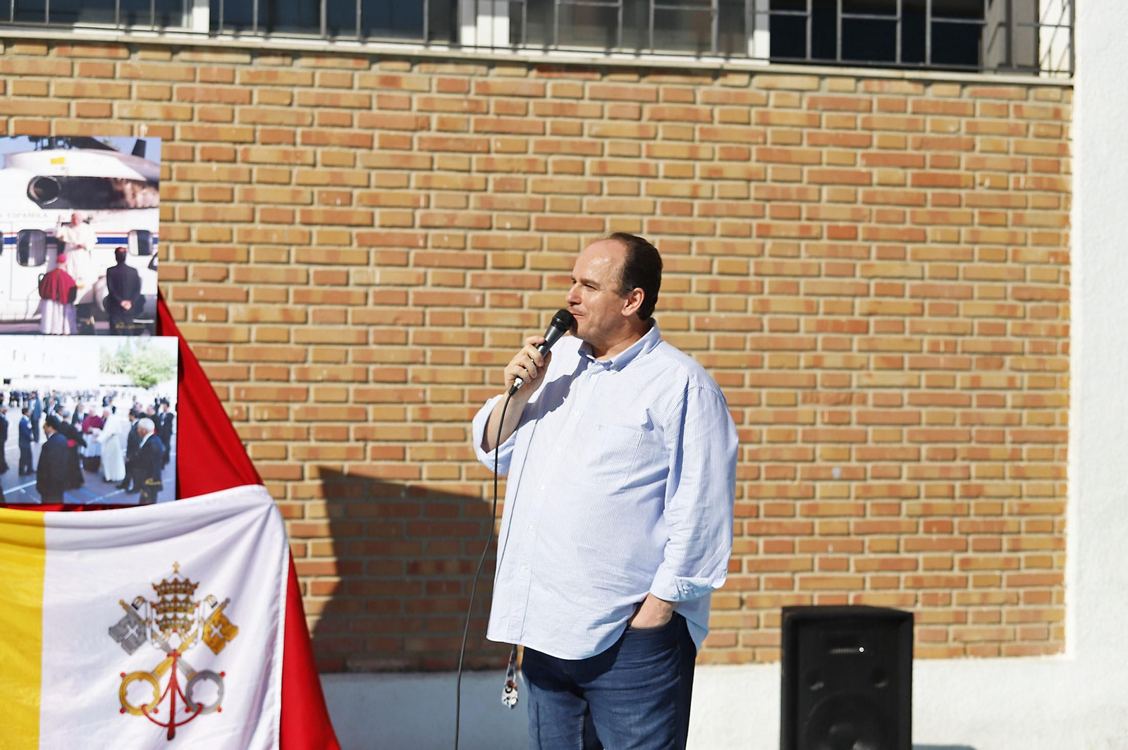 La Asociación de Antiguos Alumnos Maristas Huelva, Ademar, realiza un acto conmemorativo sobre la visita de Juan Pablo II