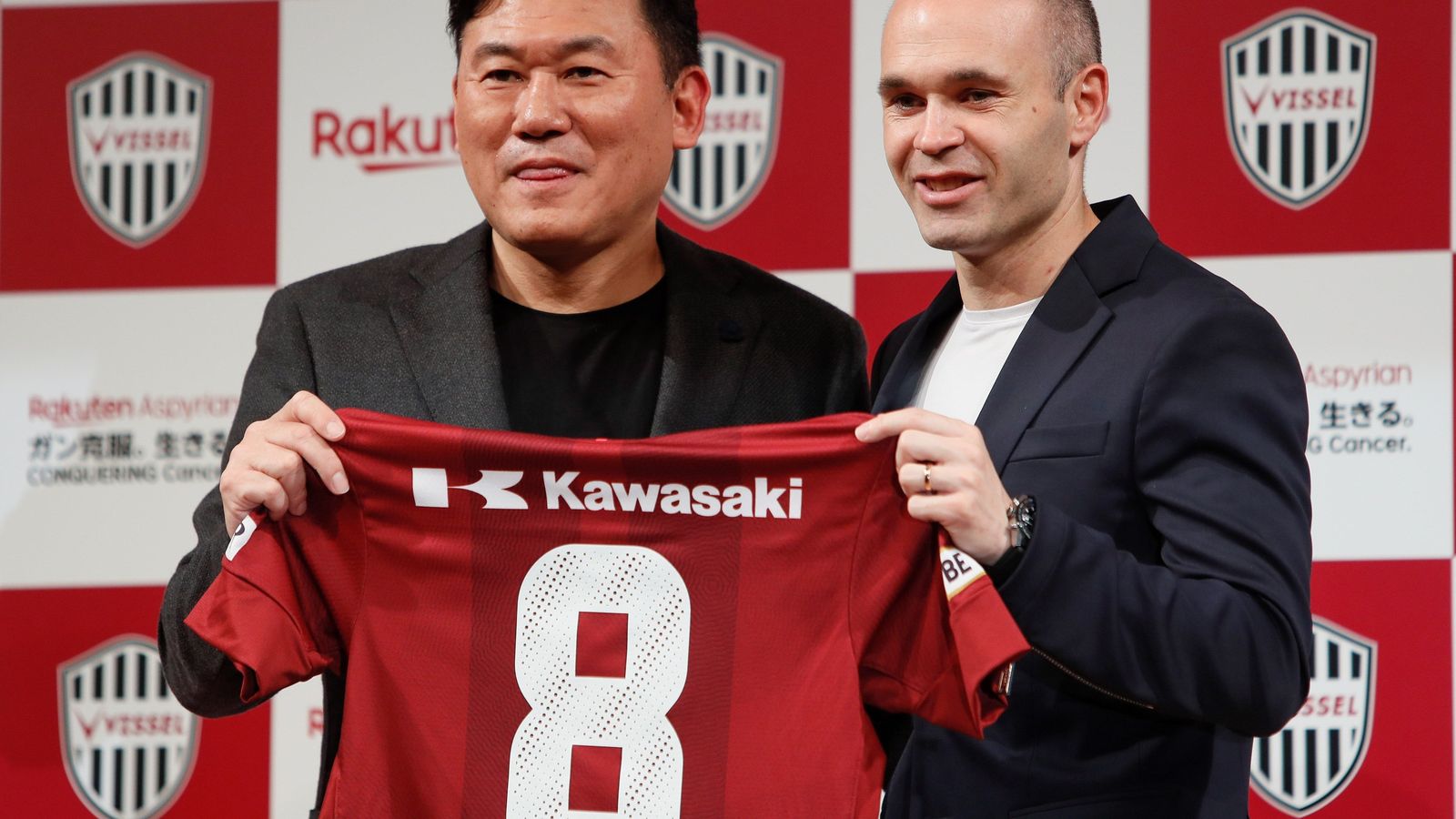 Iniesta en su presentación