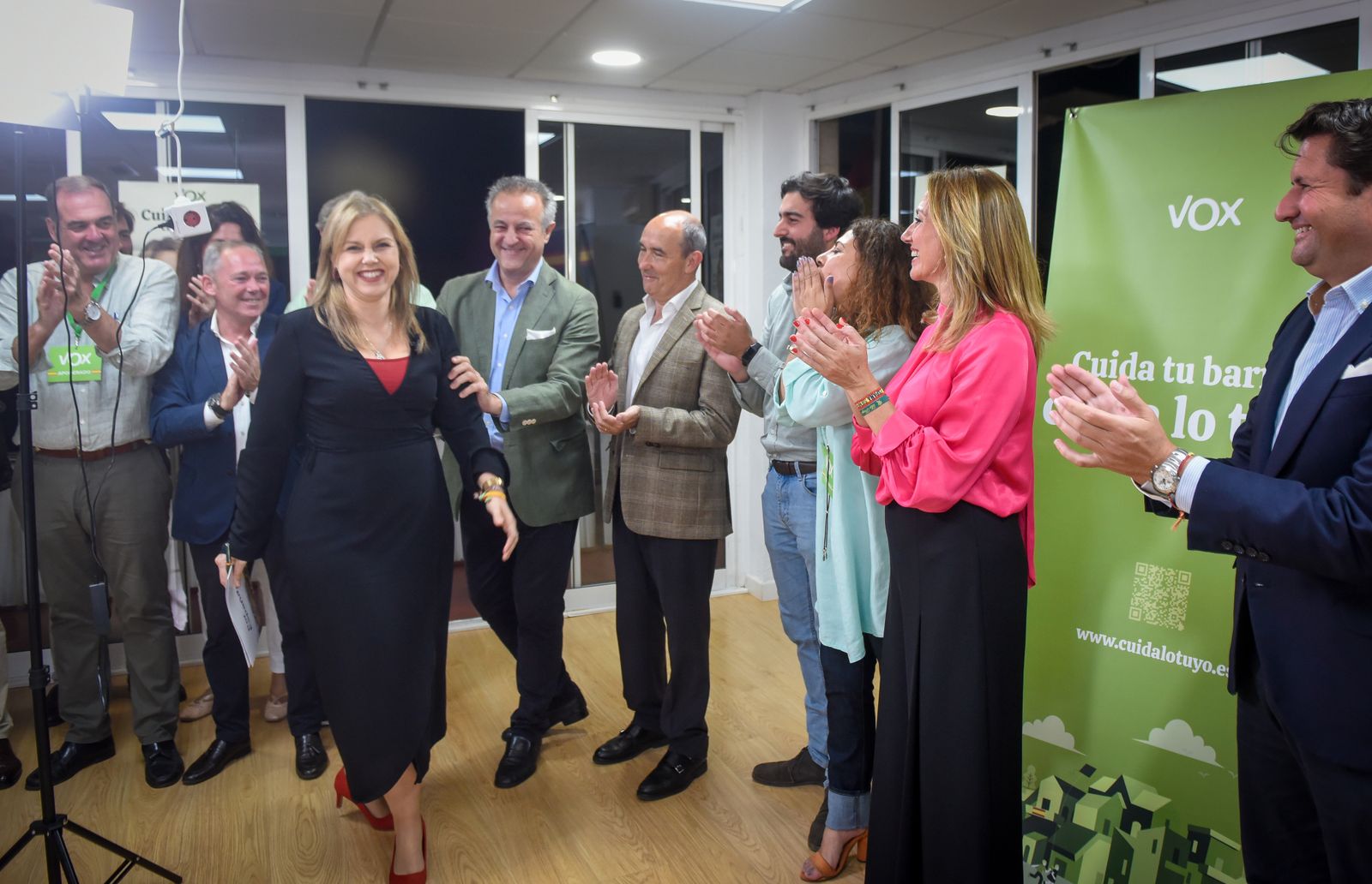 Las imágenes de Cristina Peláez, en la sede de VOX