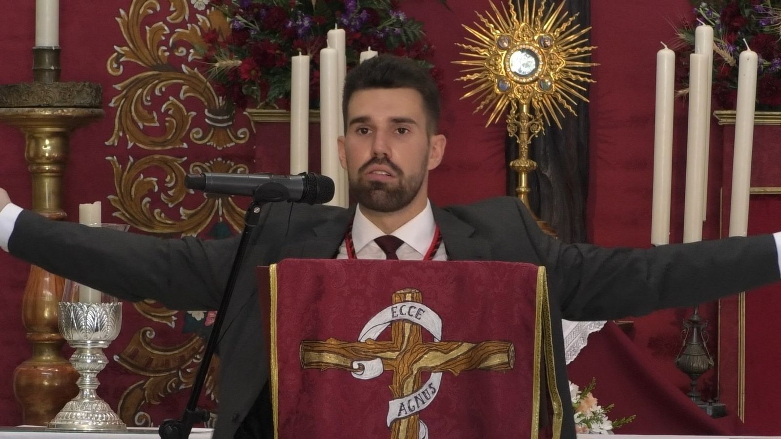 Adrián Zurera en la exaltación pronunciada el pasado sábado.
