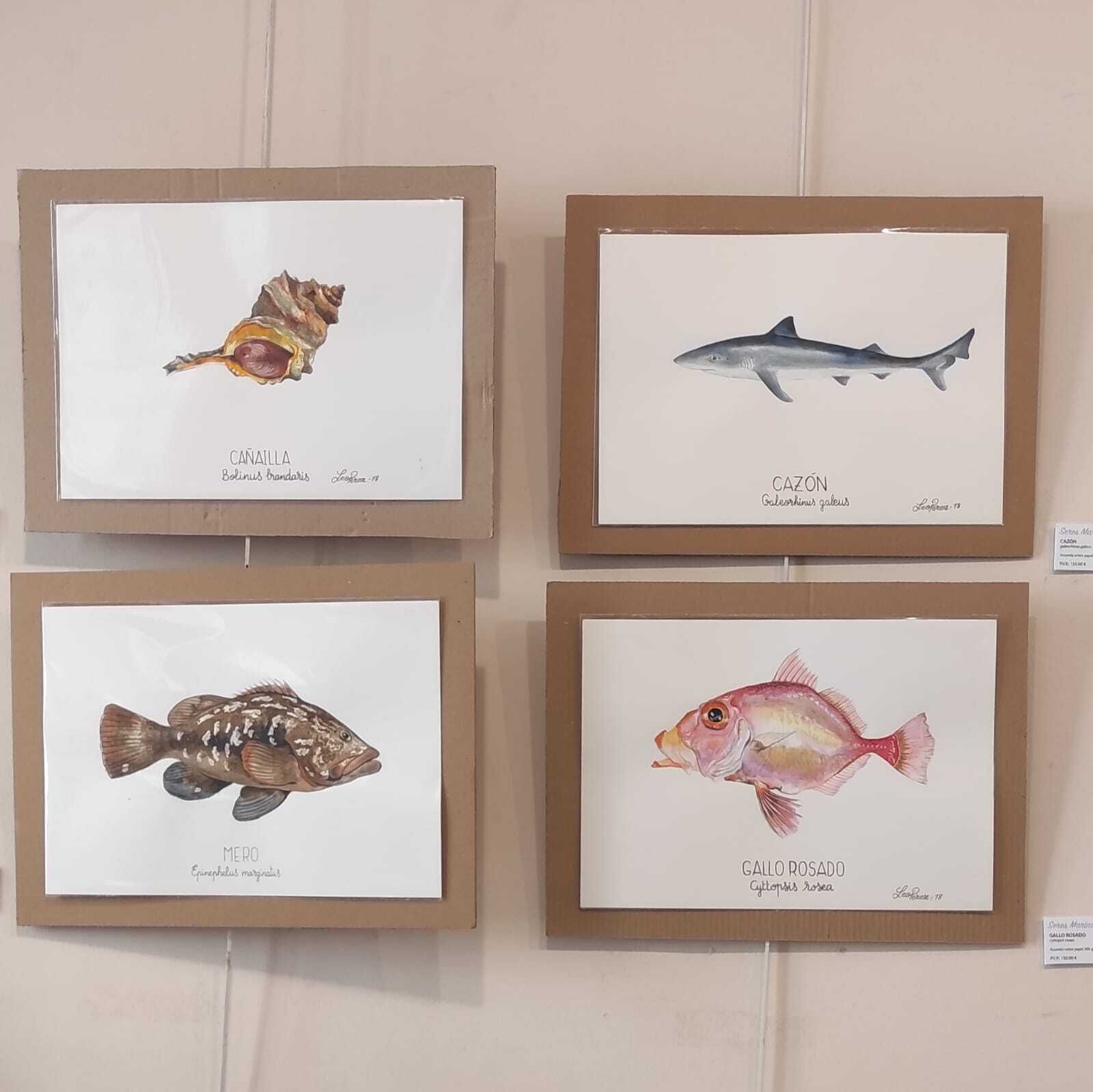 Pinturas de la exposición de Leo Pérez en Espacio Abierto.