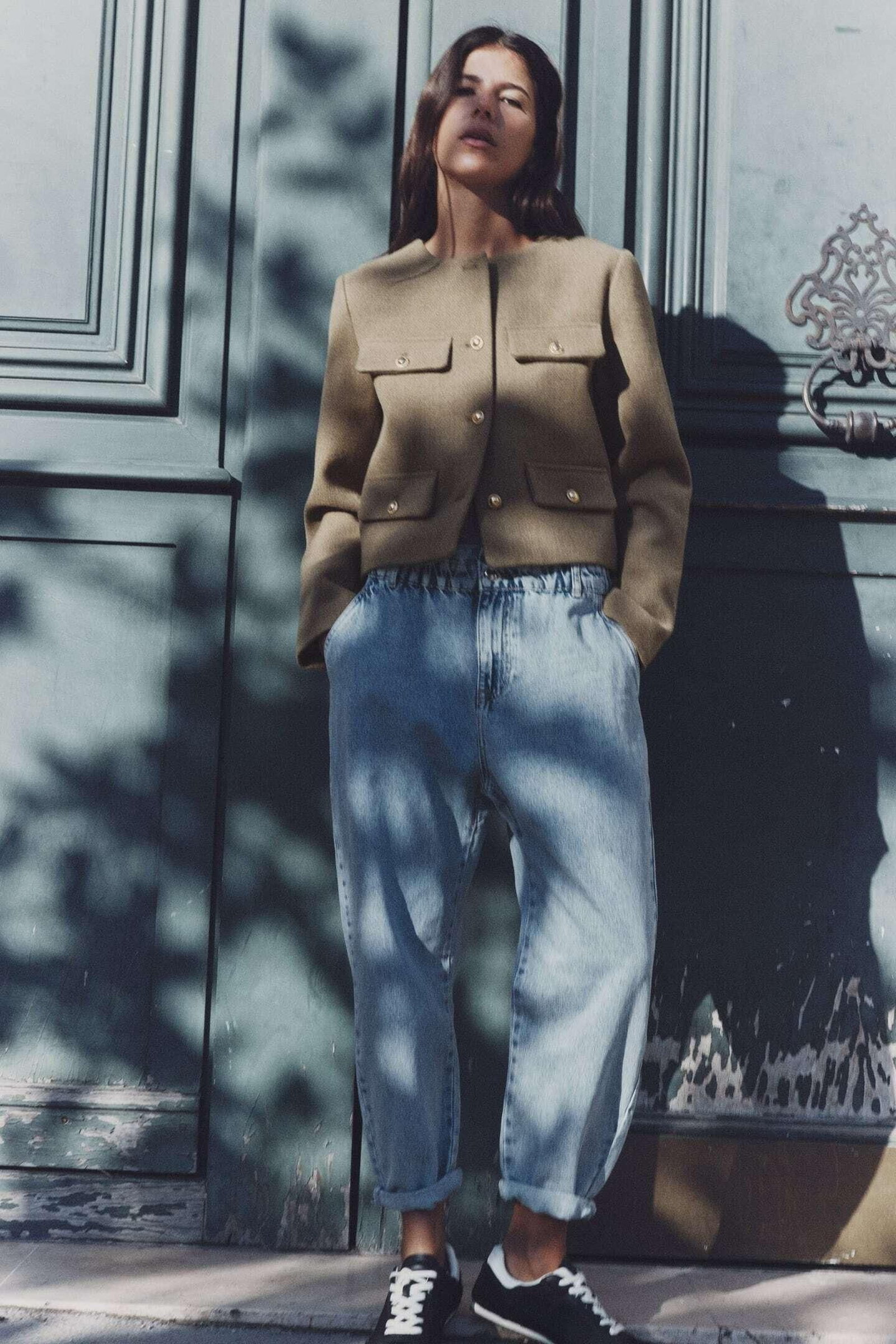 Vaqueros papper bag de Zara.