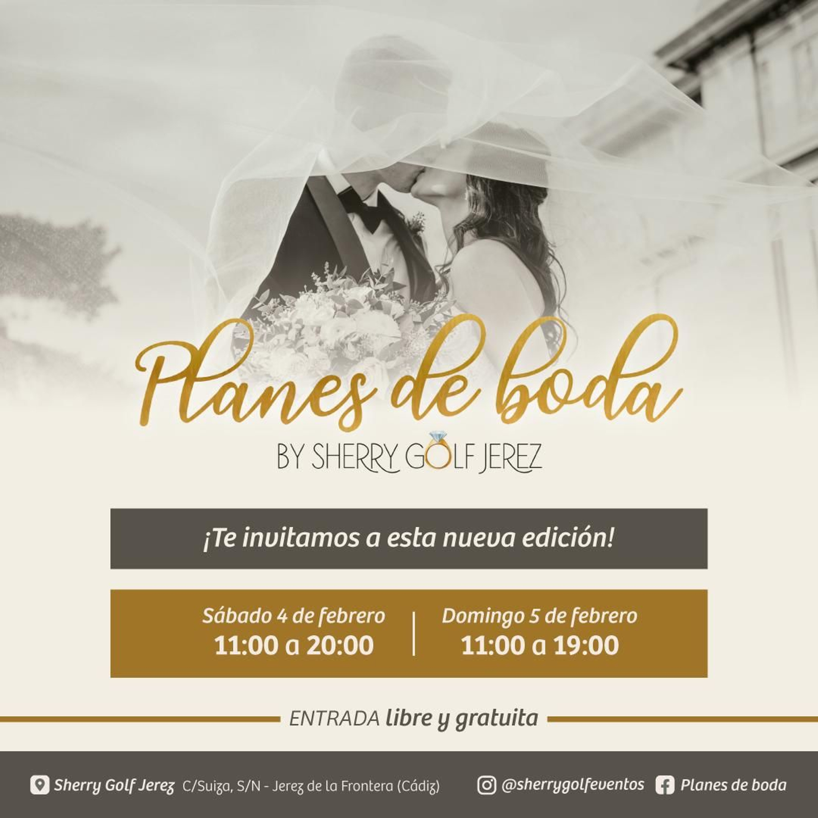 Detalle del cartel de la feria 'Planes de boda'.