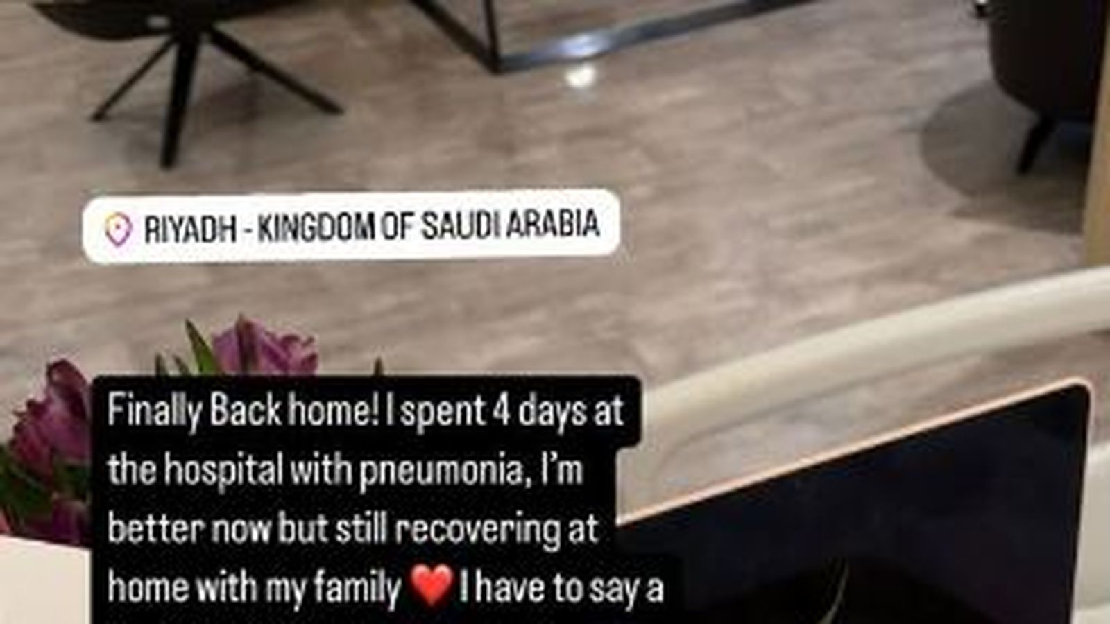 Historia de Georgina a través de Instagram