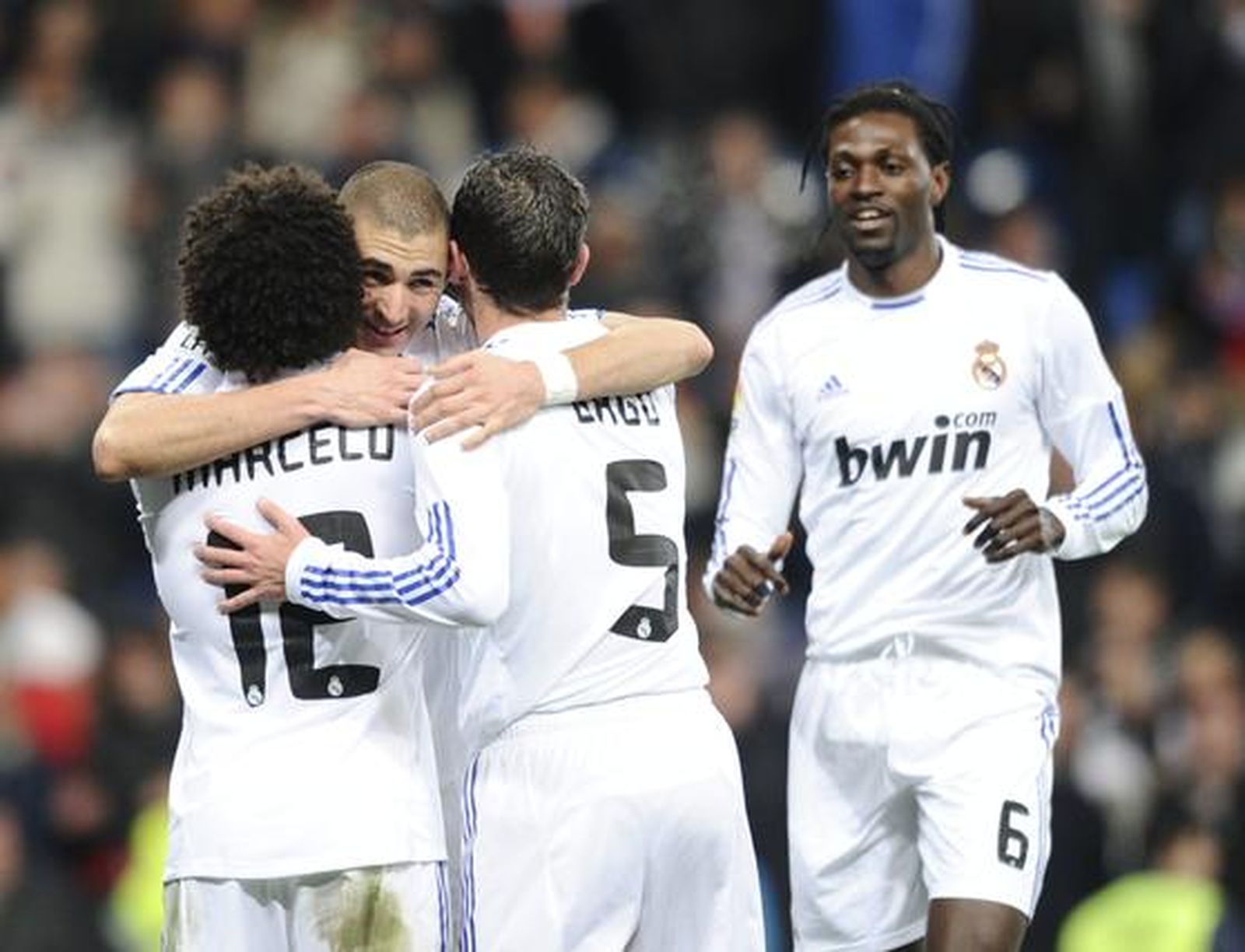 El Málaga sale goleado ante el Madrid en la vuelta de Pellegrini al Bernabéu. / AFP