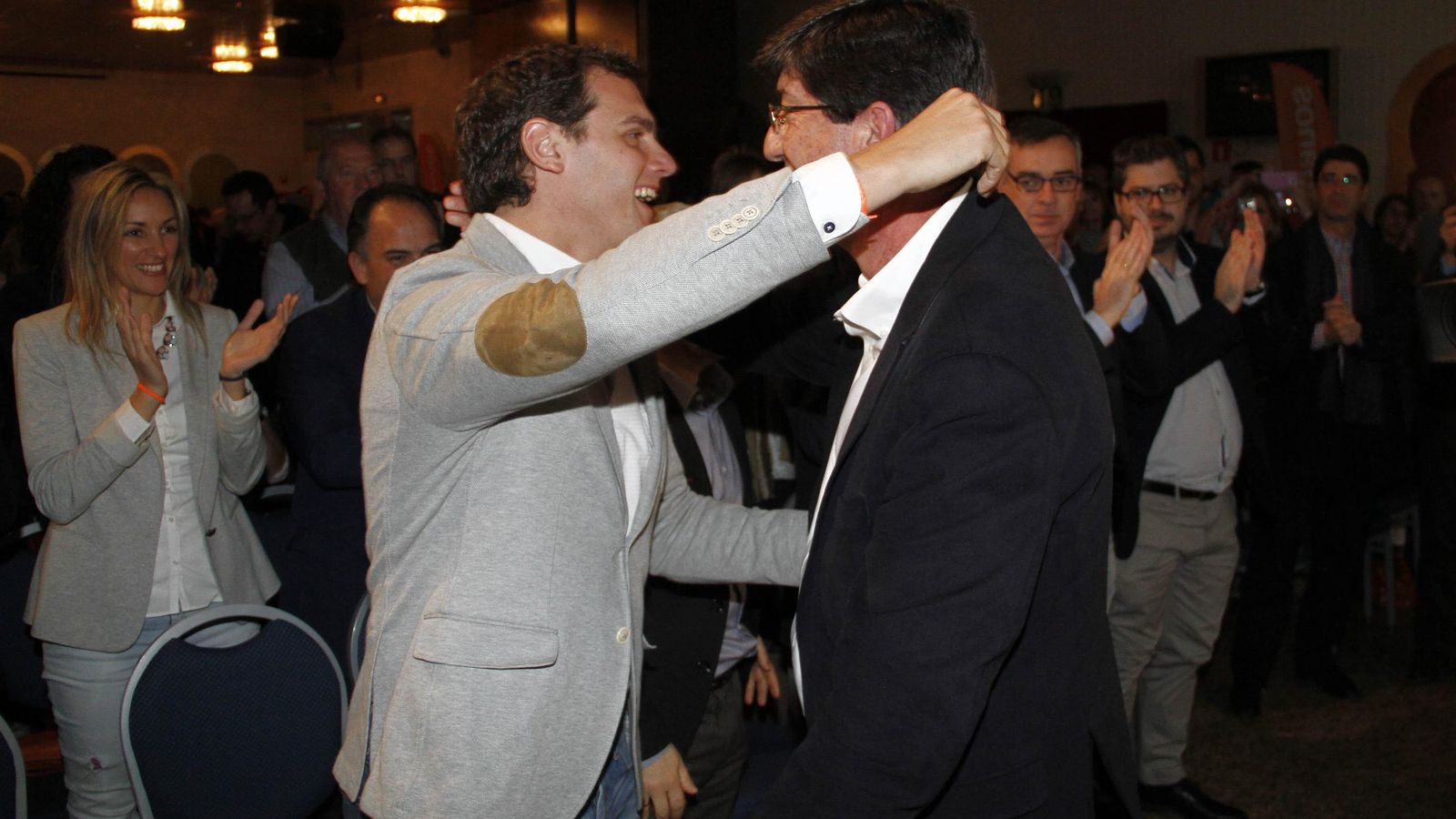 Albert Rivera y Juan Marín en un acto en el año 2015 Albert Rivera y Juan Marín en un acto en el año 2015