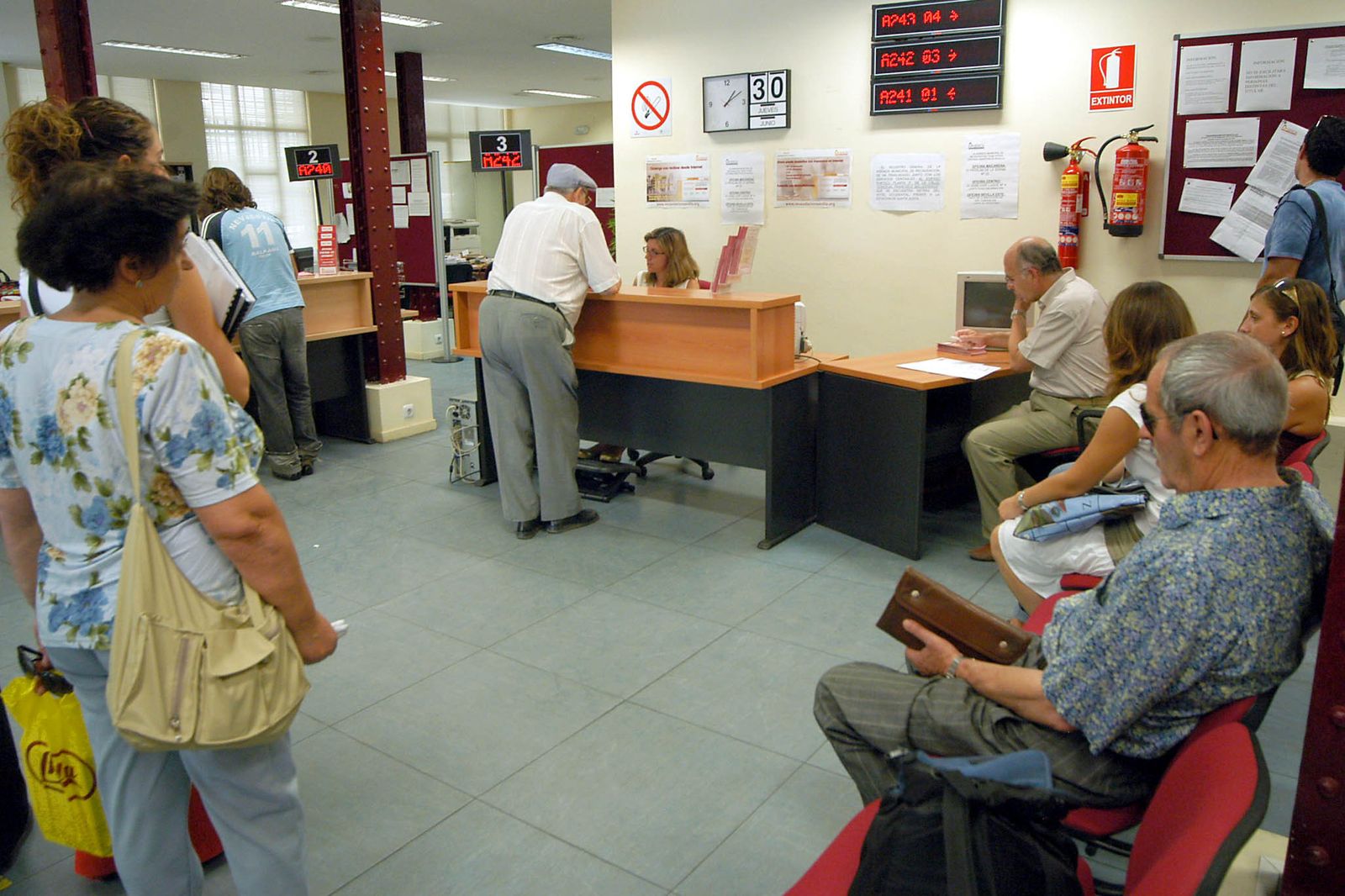 Una oficina municipal de recaudación.
