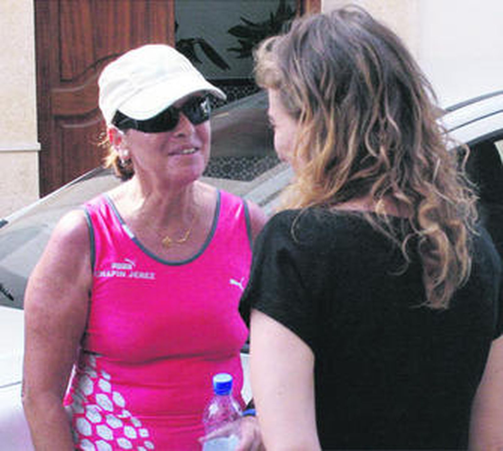 Ana María Sabido, tras su llegada a la localidad.