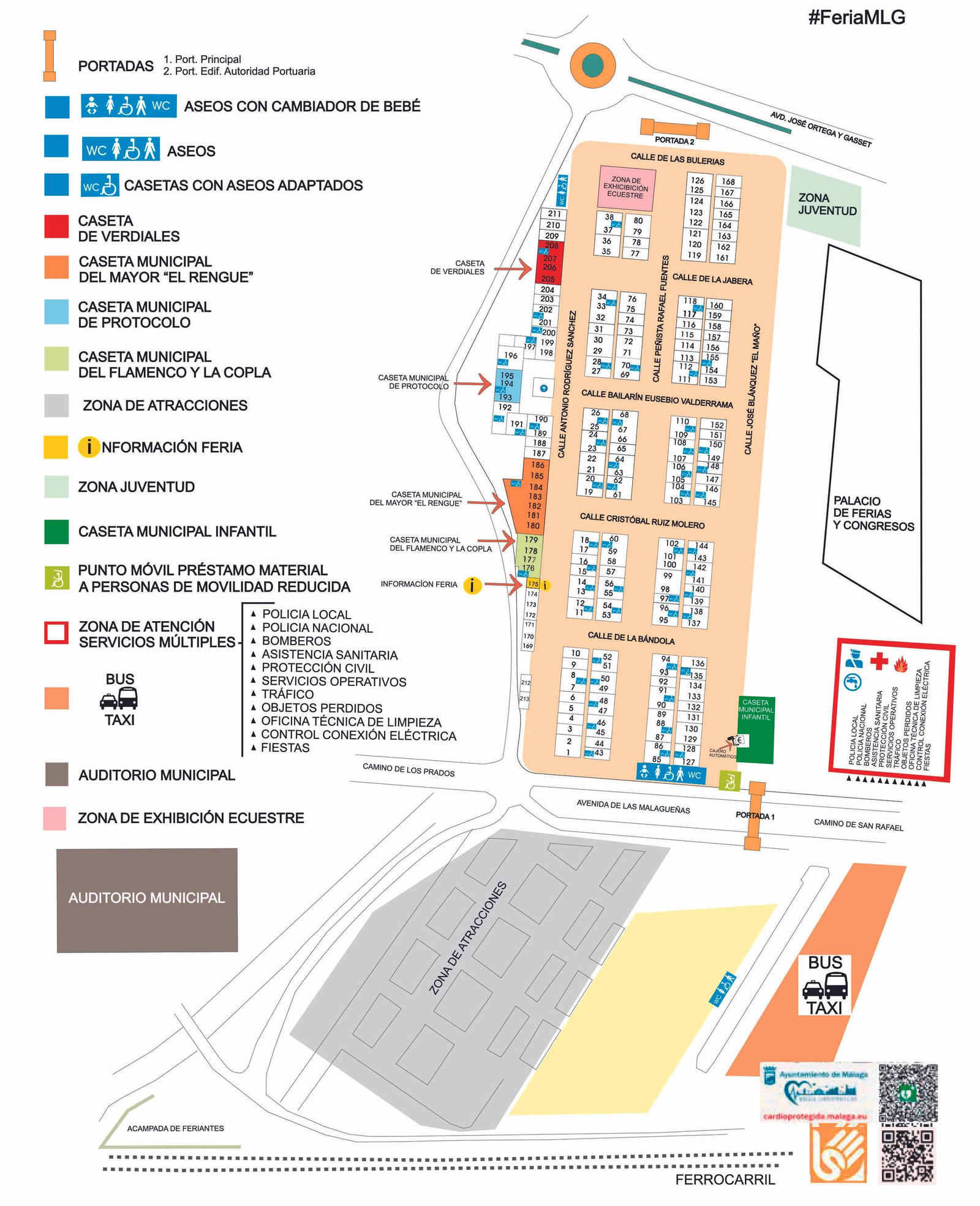 Plano del Real de la Feria de Málaga en el Cortijo de Torres.