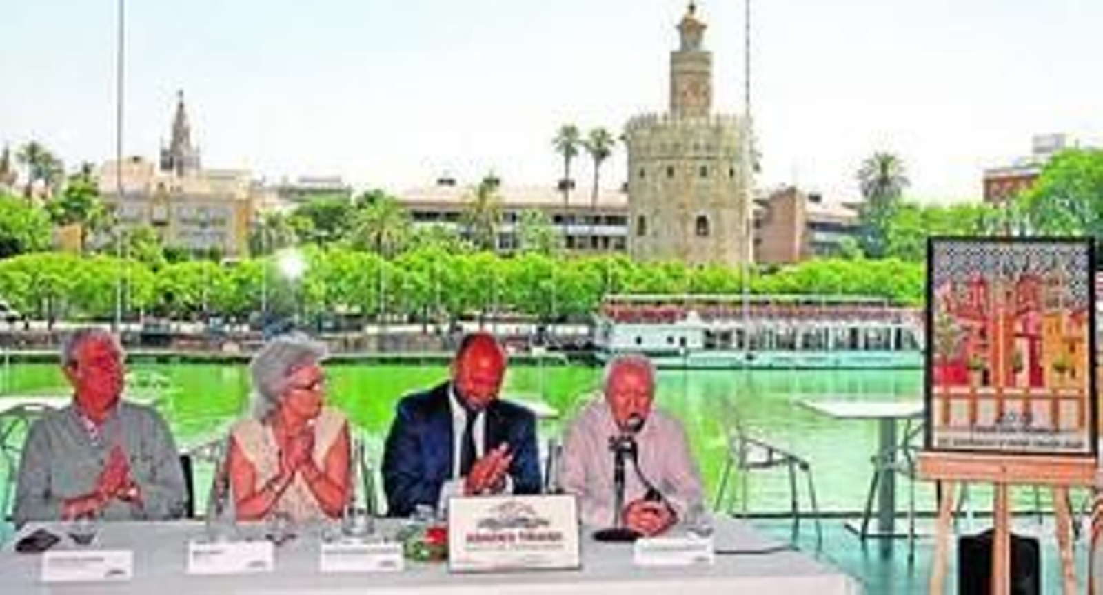 Presentación del cartel de la Velá, pintado por Juan Romero.