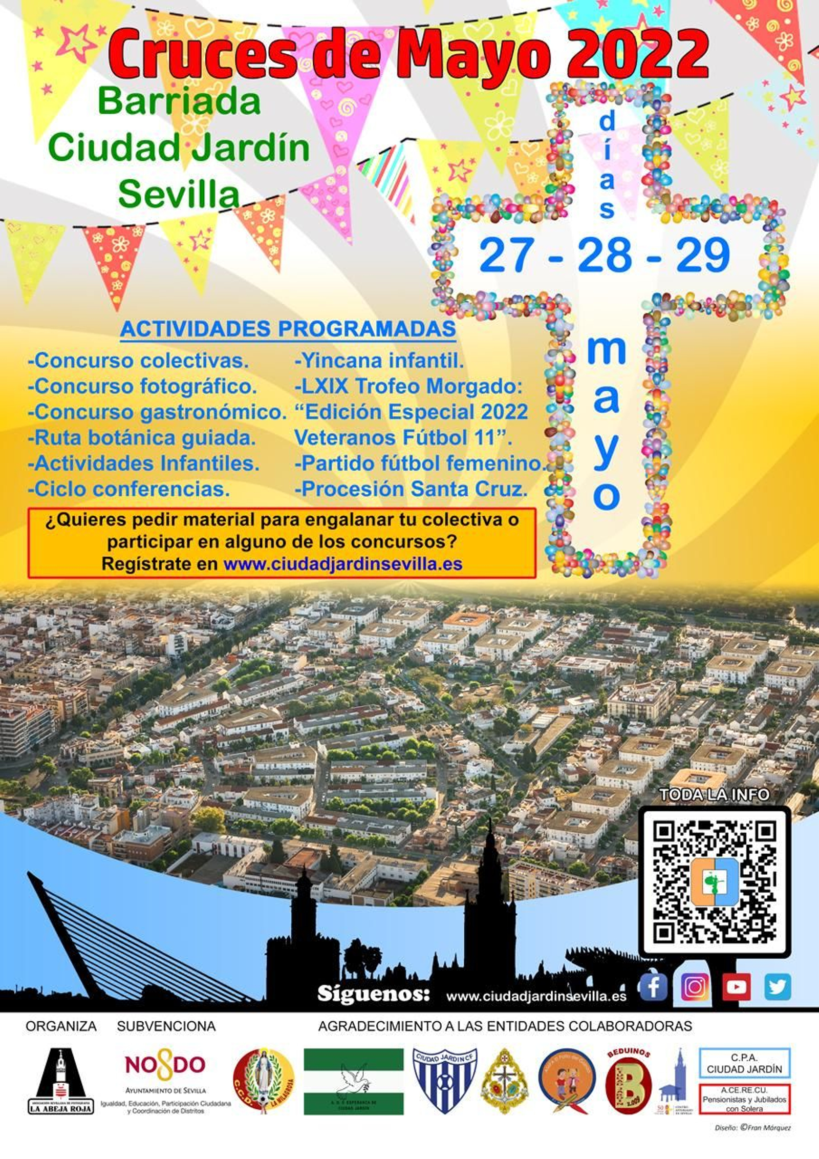 Cartel de las Cruces de Mayo de Ciudad Jardín 2022