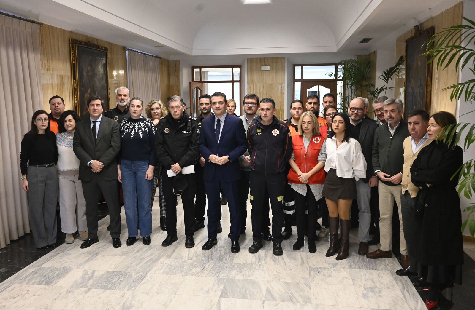 Representantes de todos los organismos que han trabajado en el accidente de Adamuz.