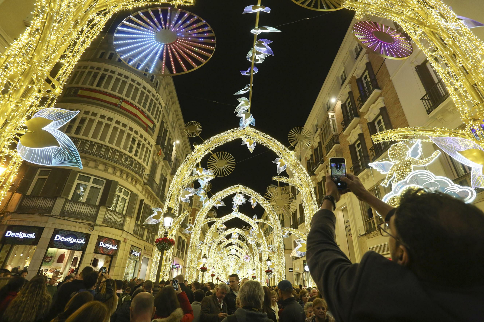 Las fotos de las luces de Navidad en Málaga Las fotos de las luces de Navidad en Málaga