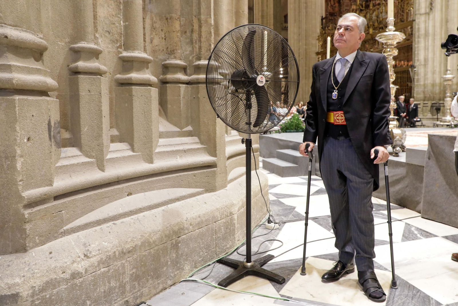 José Luis Sanz no pudo participar en la procesión por un esguince de tobillo