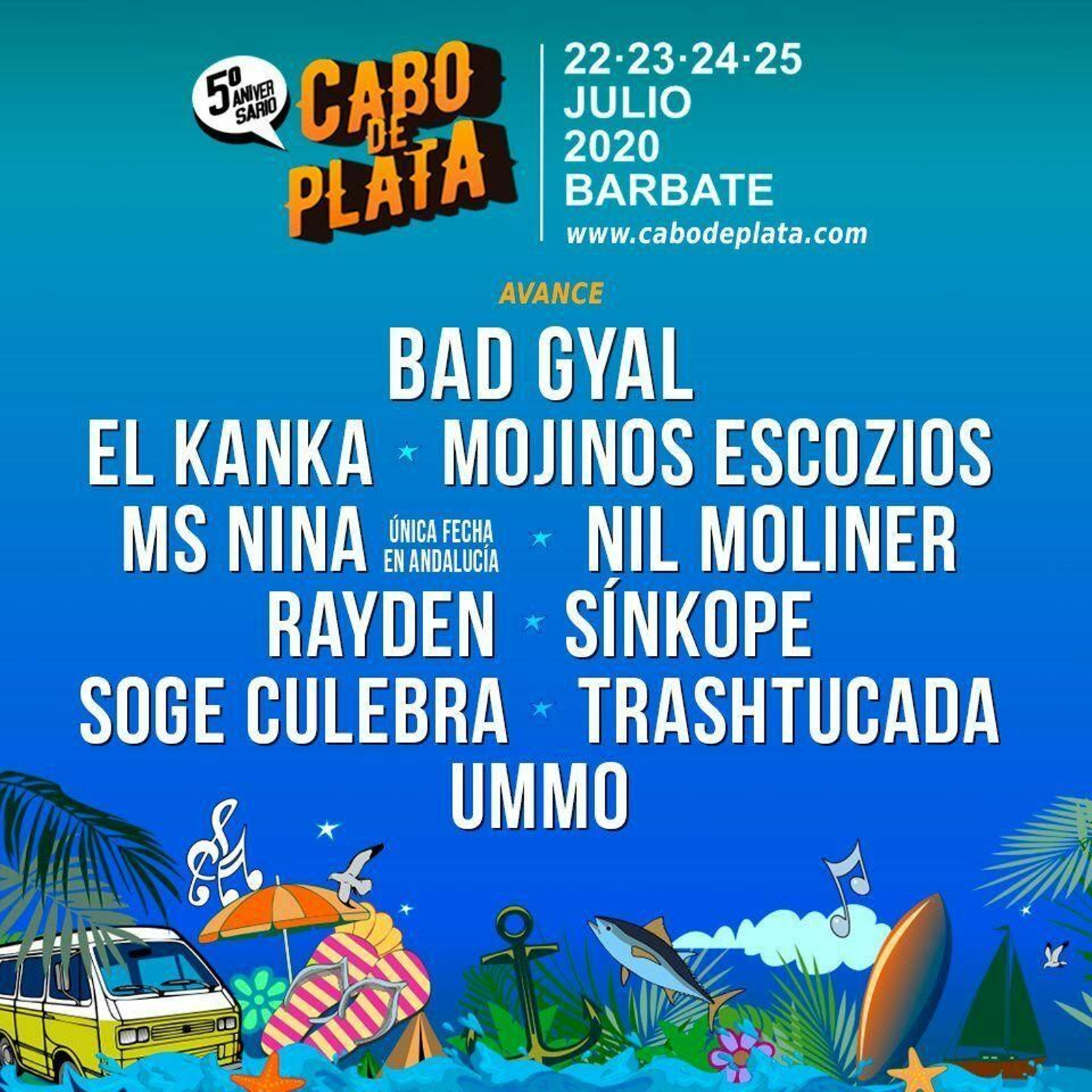 Cartel que anuncia las primeras confirmaciones del Cabo de Plata.