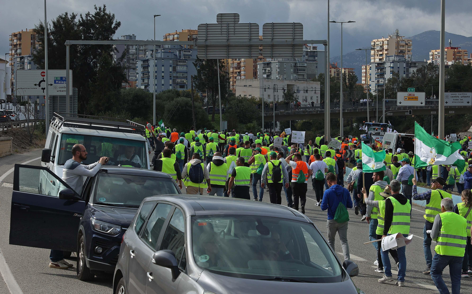 Imágenes de las protestas de los agricultores en Algeciras