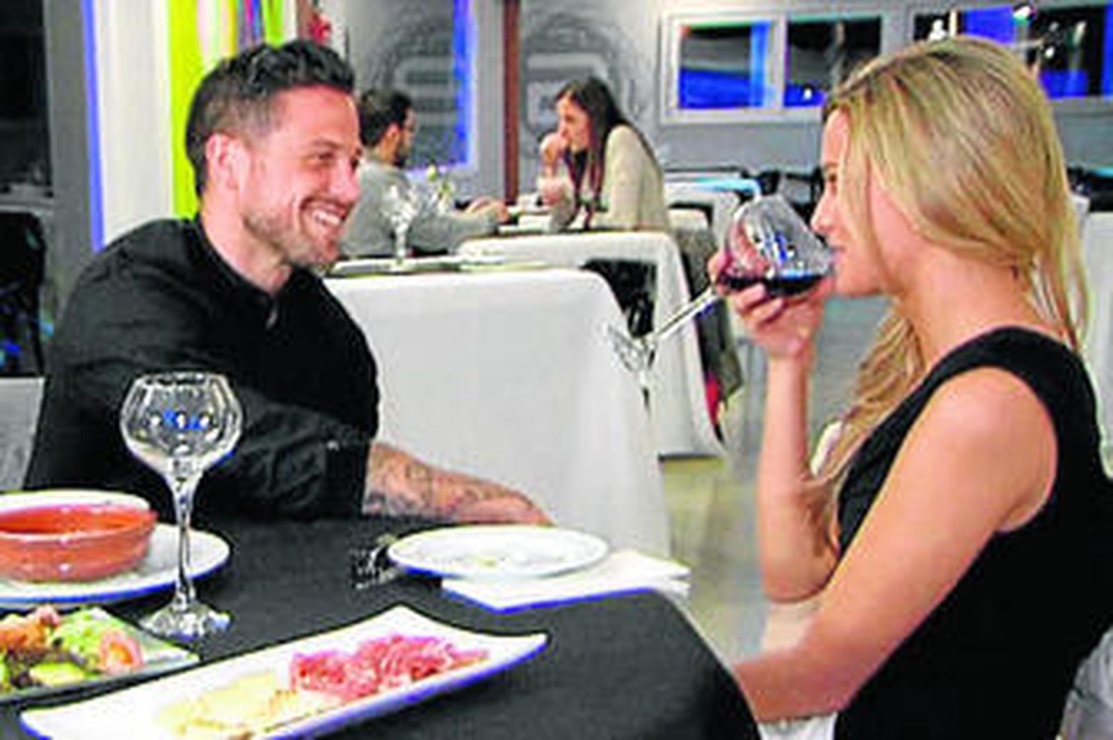 Pascual, durante la cita que mantuvo con Corina.