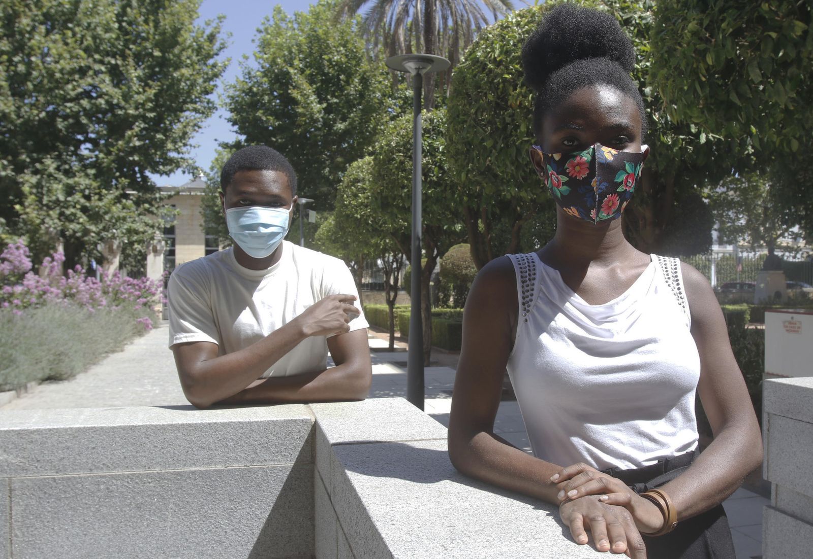 Dos alumnos Erasmus de la Universidad de Cape Coast, en Ghana