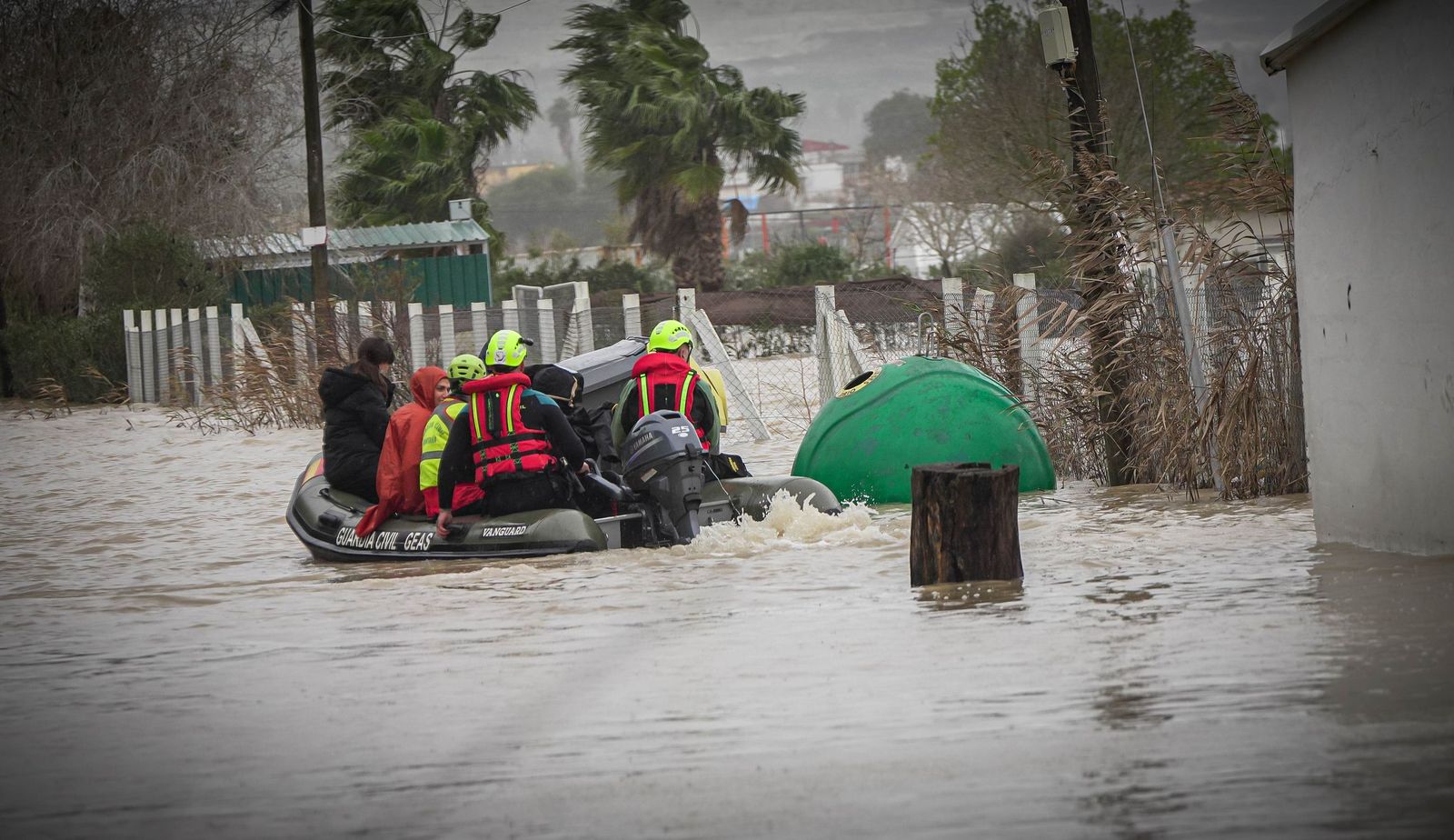 Zona inundada de Las Pachecas, días atrás.