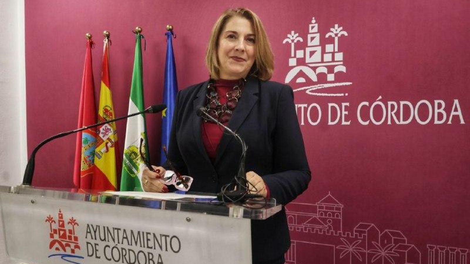 Eva Contador, duranta la rueda de prensa.