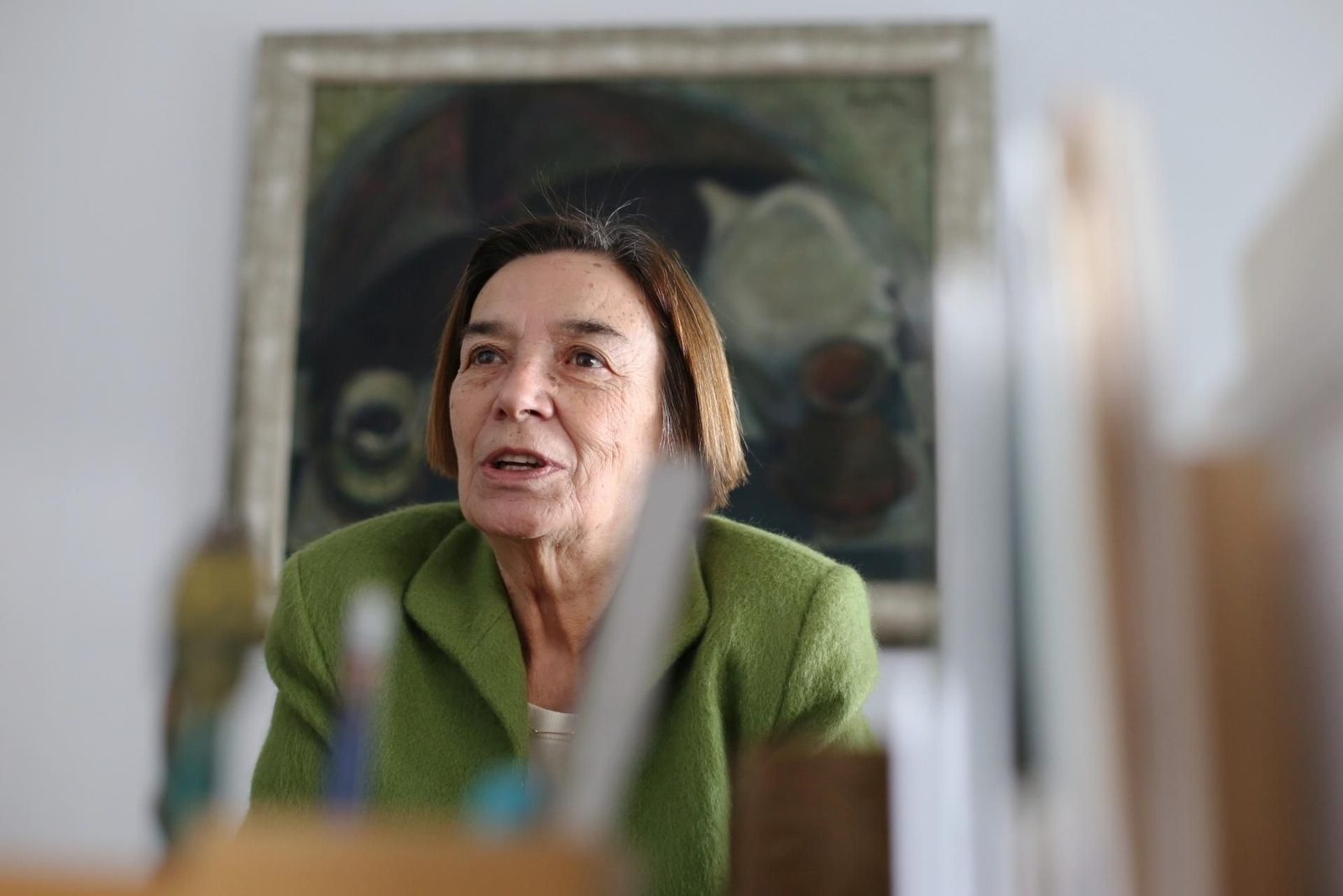 Consuelo Varela, en el Centro de Estudios Hispano-Americanos, durante la entrevista.